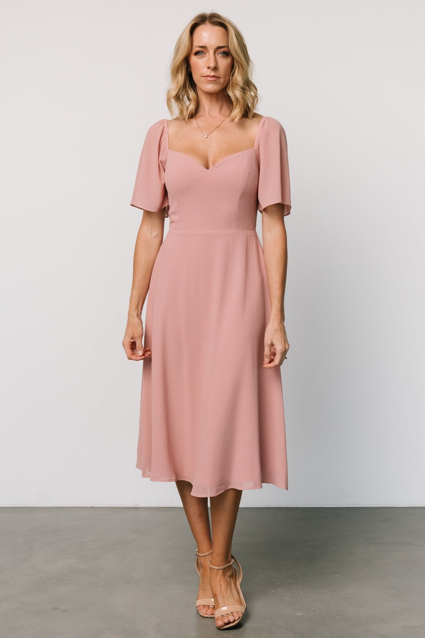 Colette Sweetheart Midi Dress | Blush Buy Cheap Very Cheap