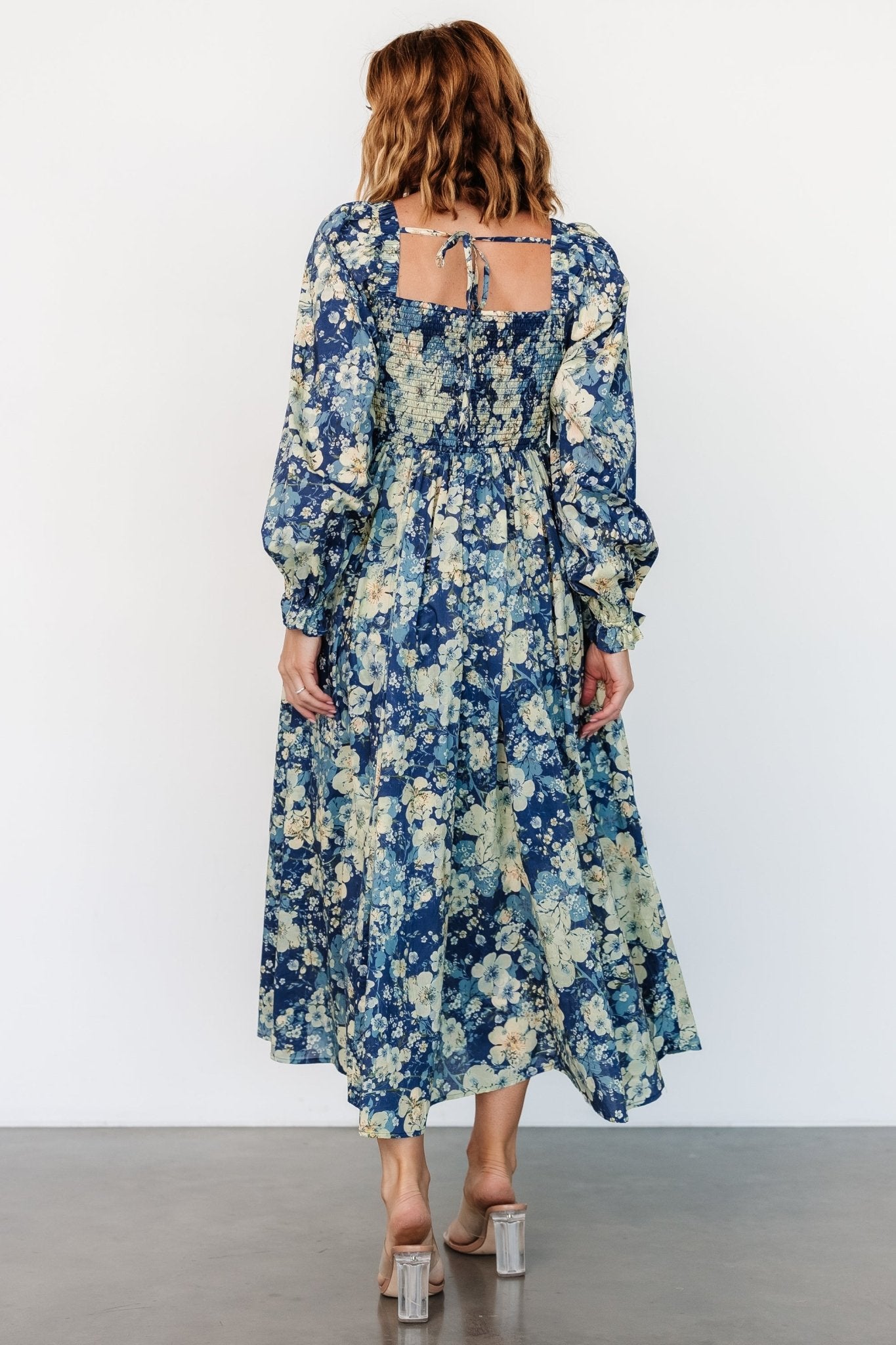 Twyla Dress | Blue + Cream Floral Pick A Best Sale Online