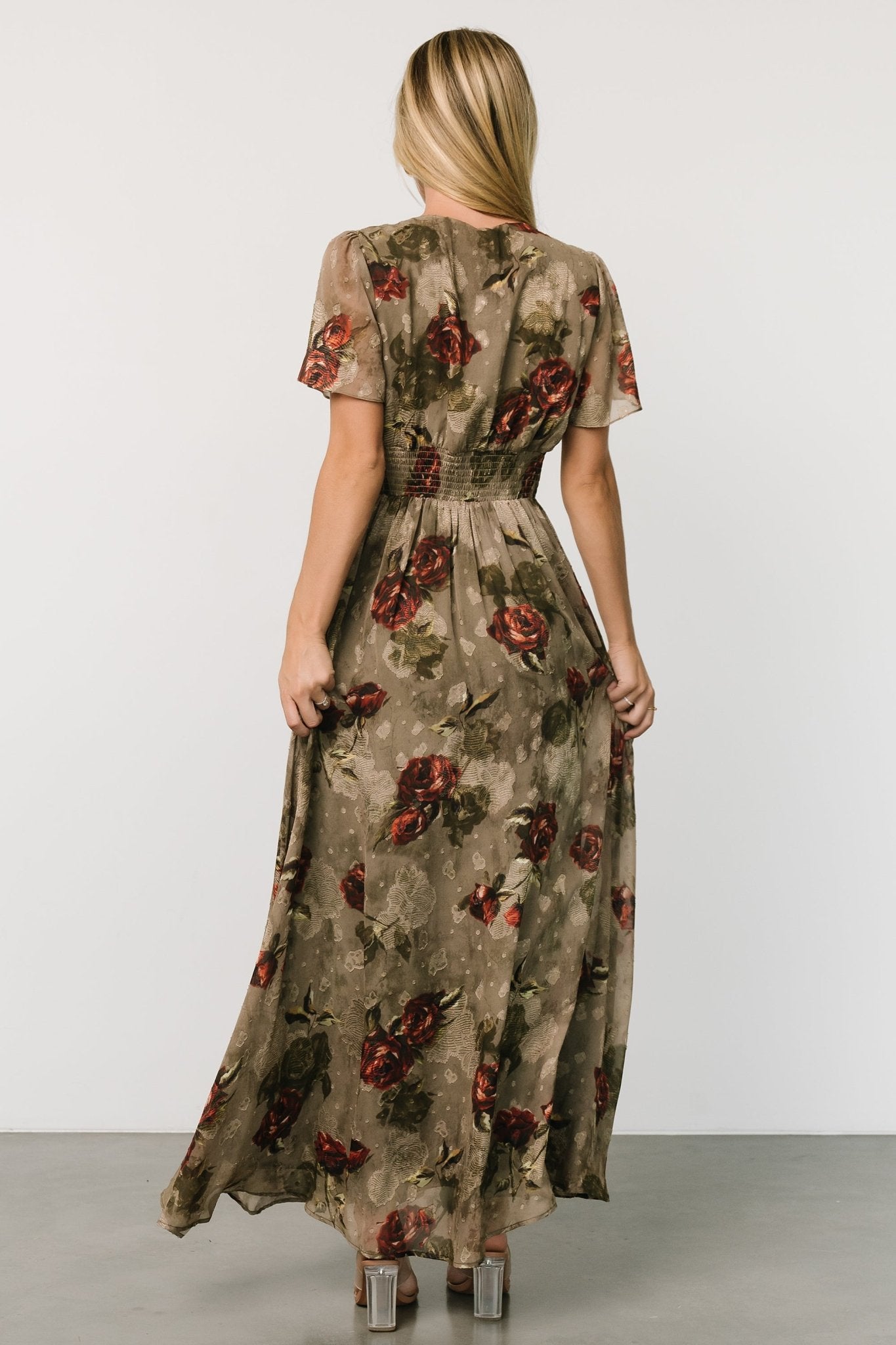 Birdie Maxi Dress | Olive Floral Outlet Clearance Store