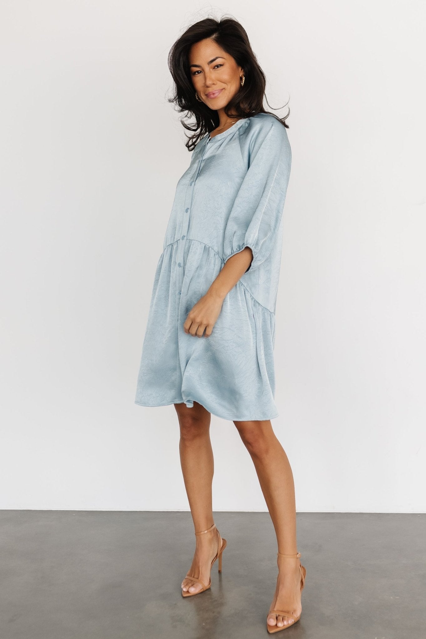 Janice Button Dress | Blue Finishline Online