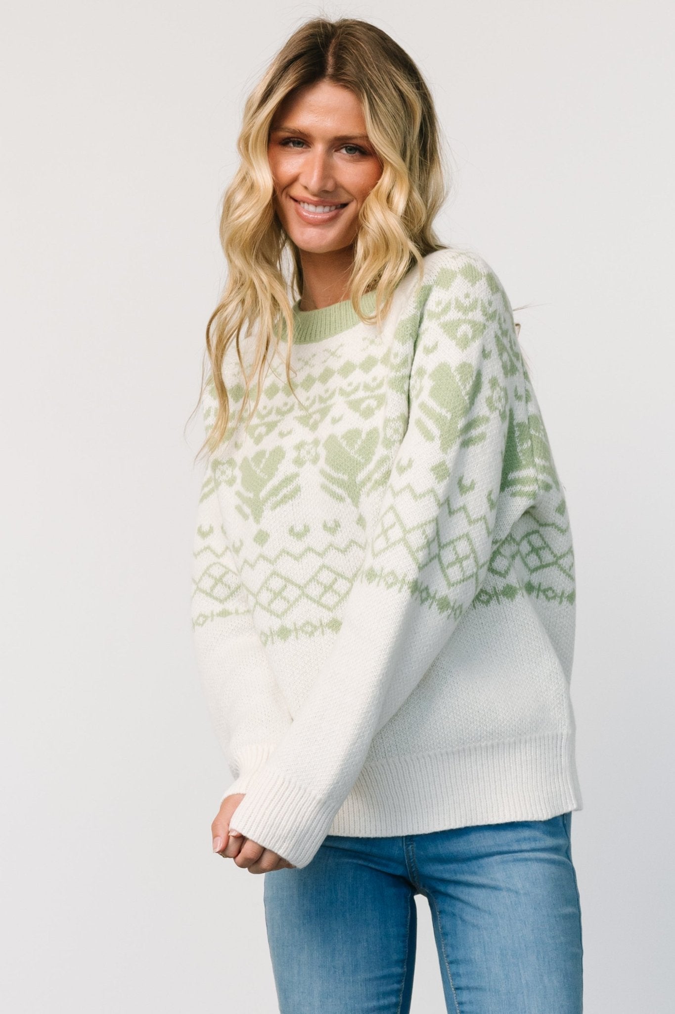 Lucerne Sweater | Ivory + Sage Wiki Sale Online