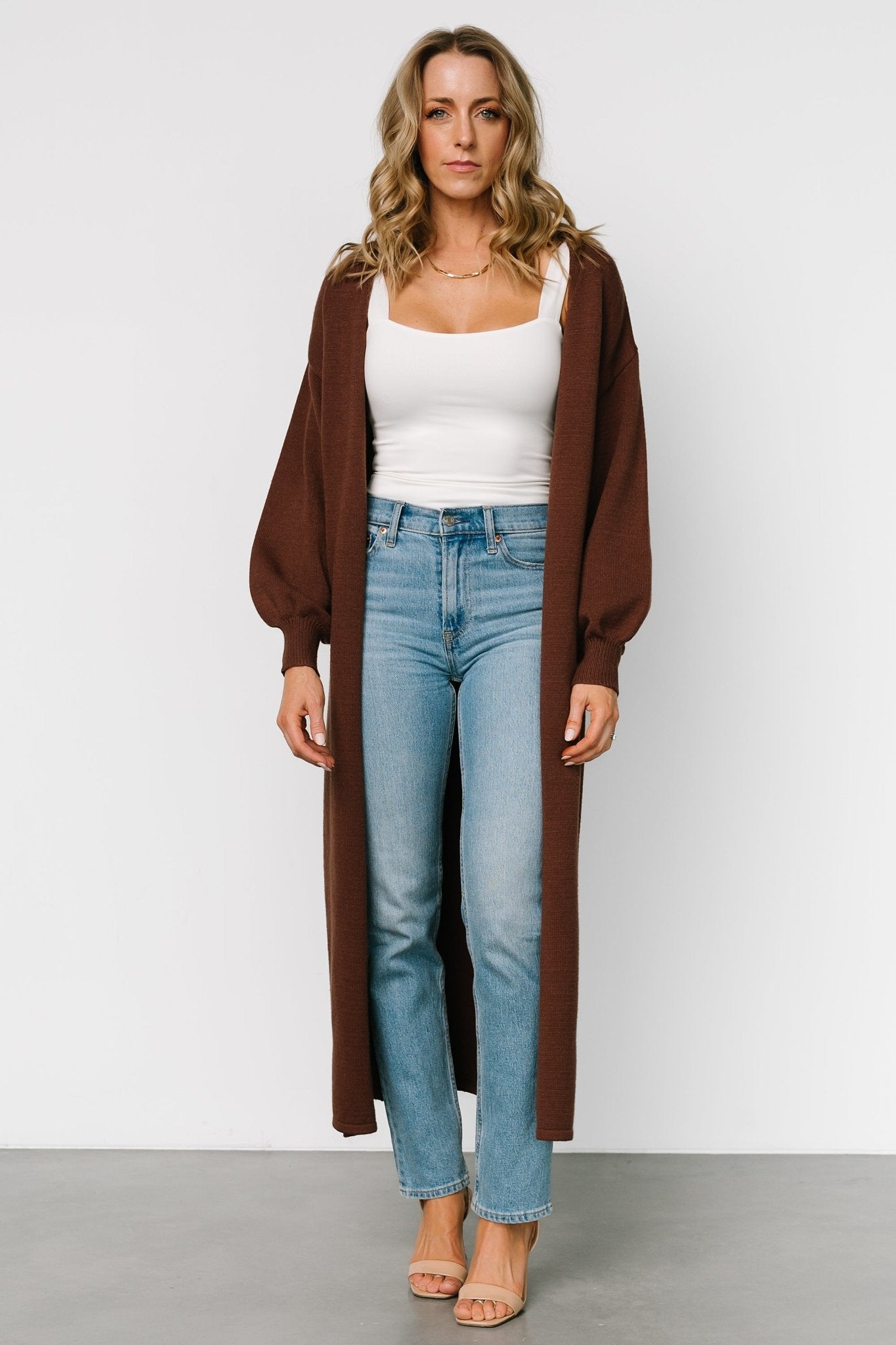 Ethel Long Cardigan | Dark Brown Sale Online Shop