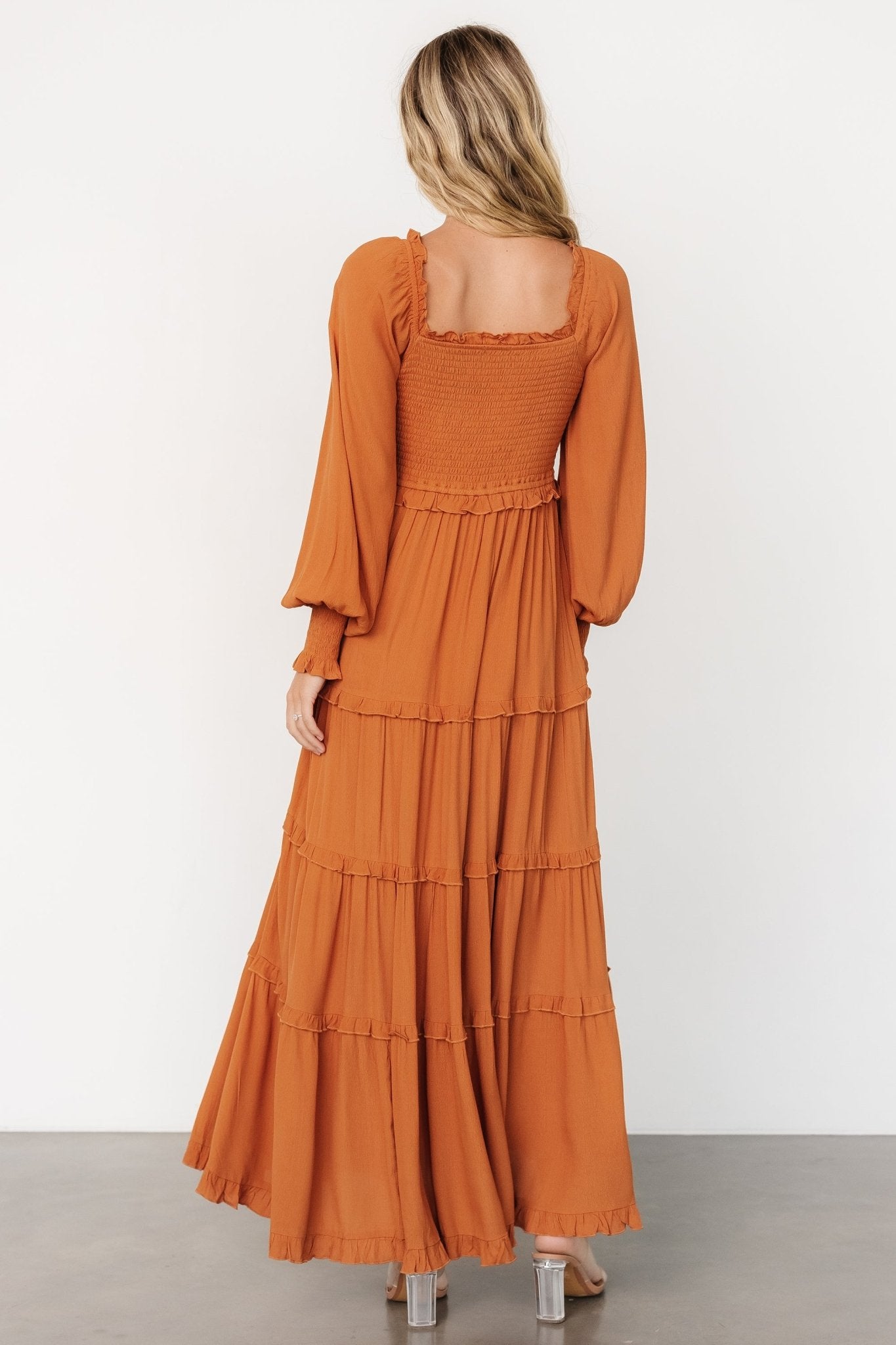 Lana Smocked Maxi Dress | Camel Free Shipping Cheap Real