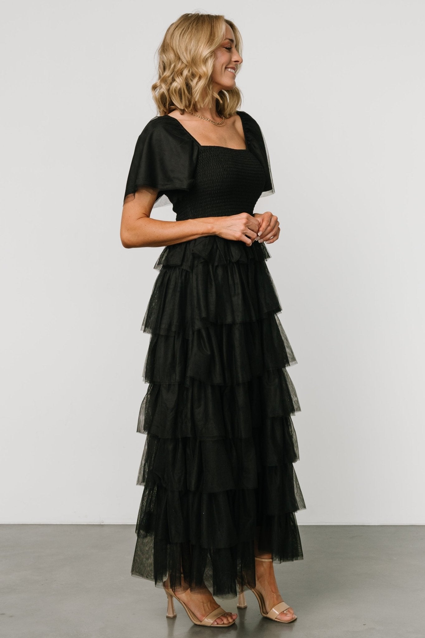 Cherise Tulle Tiered Dress | Black Buy Cheap Very Cheap