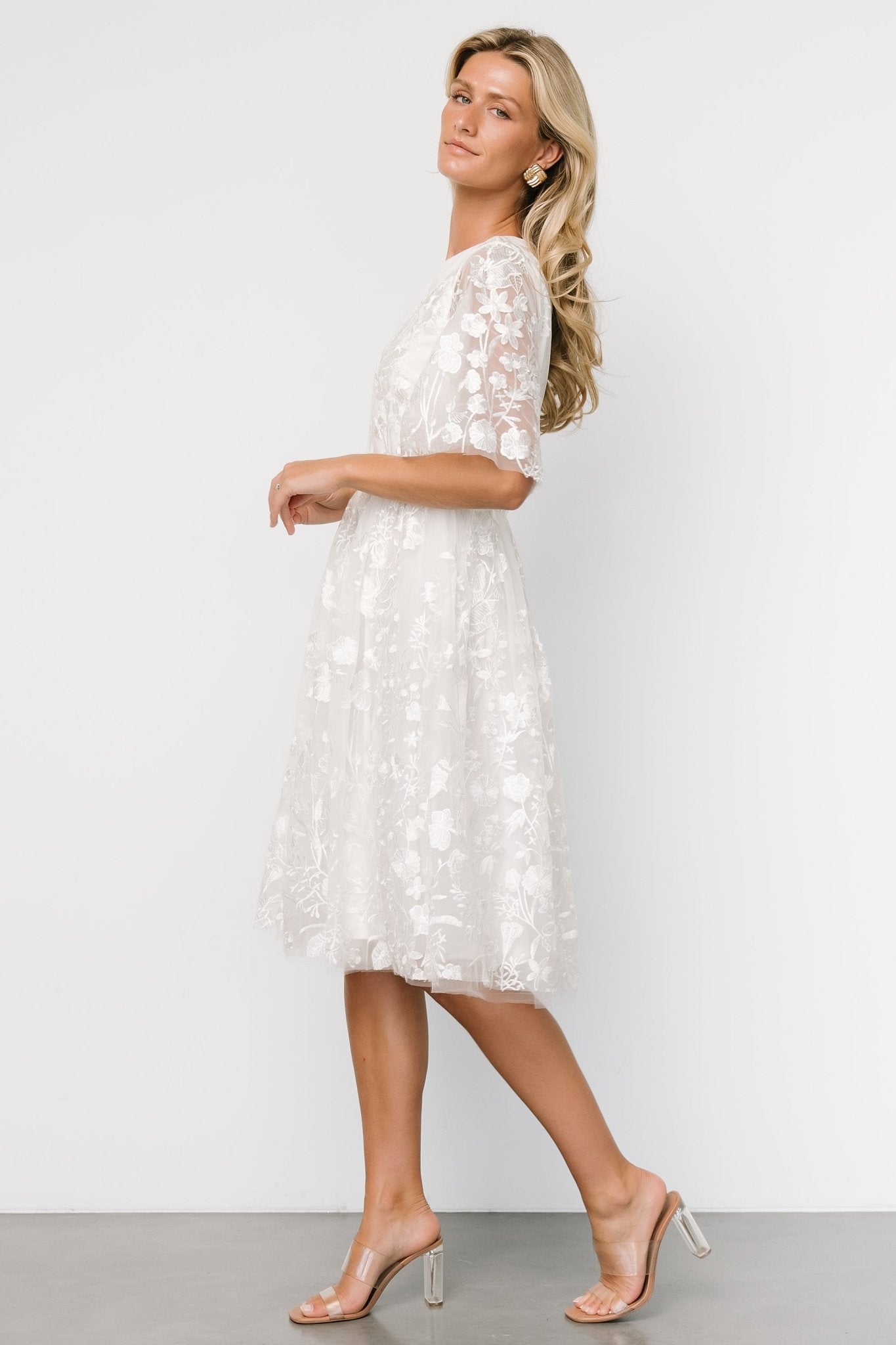 Duchess Tulle Dress | White Garden Low Pice Fee Shipping Online