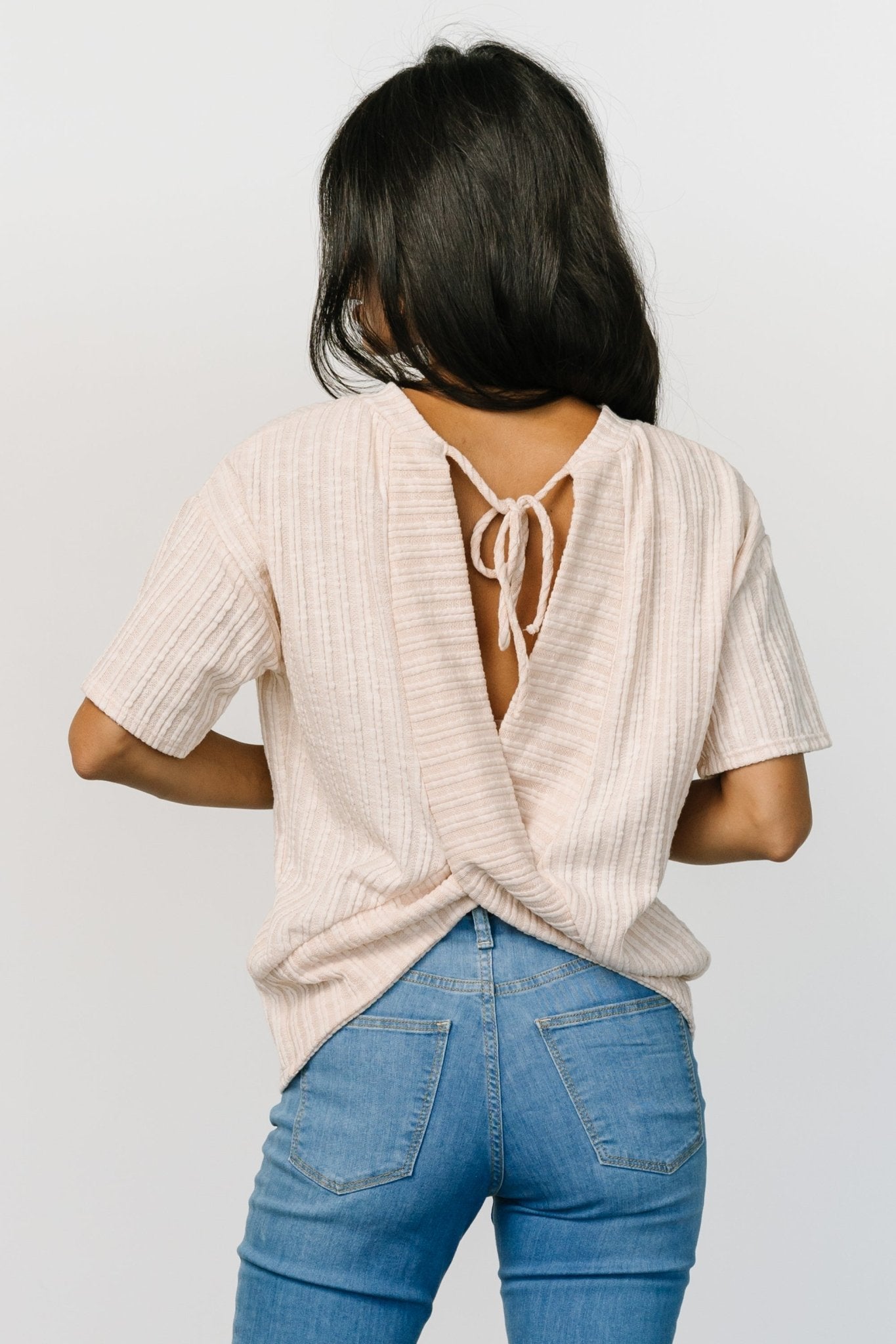 Roxi Open Back Tie Top | Natural Amazon Online