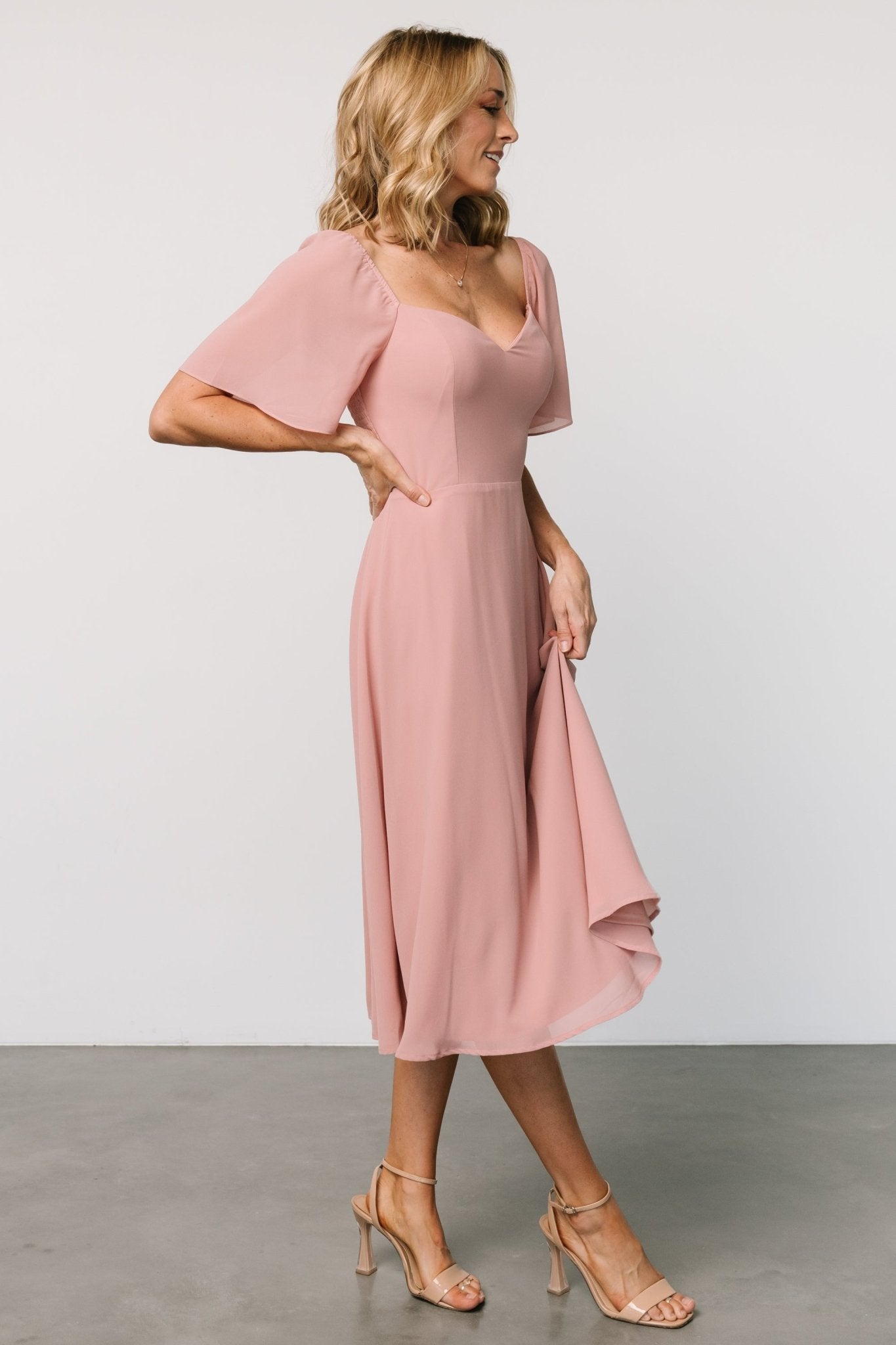 Colette Sweetheart Midi Dress | Blush Buy Cheap Very Cheap