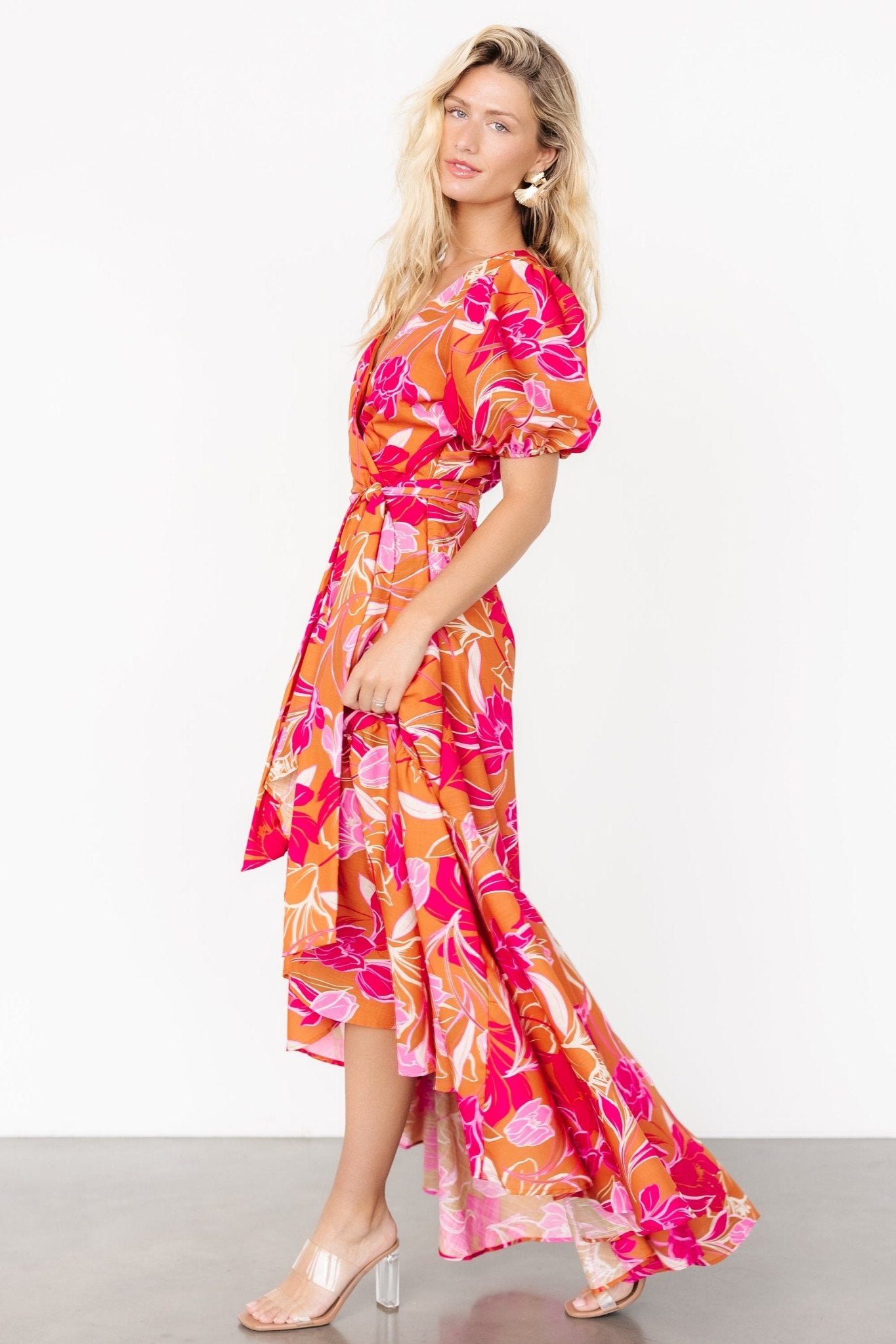 Lori Maxi Dress | Orange + Pink Floral Order