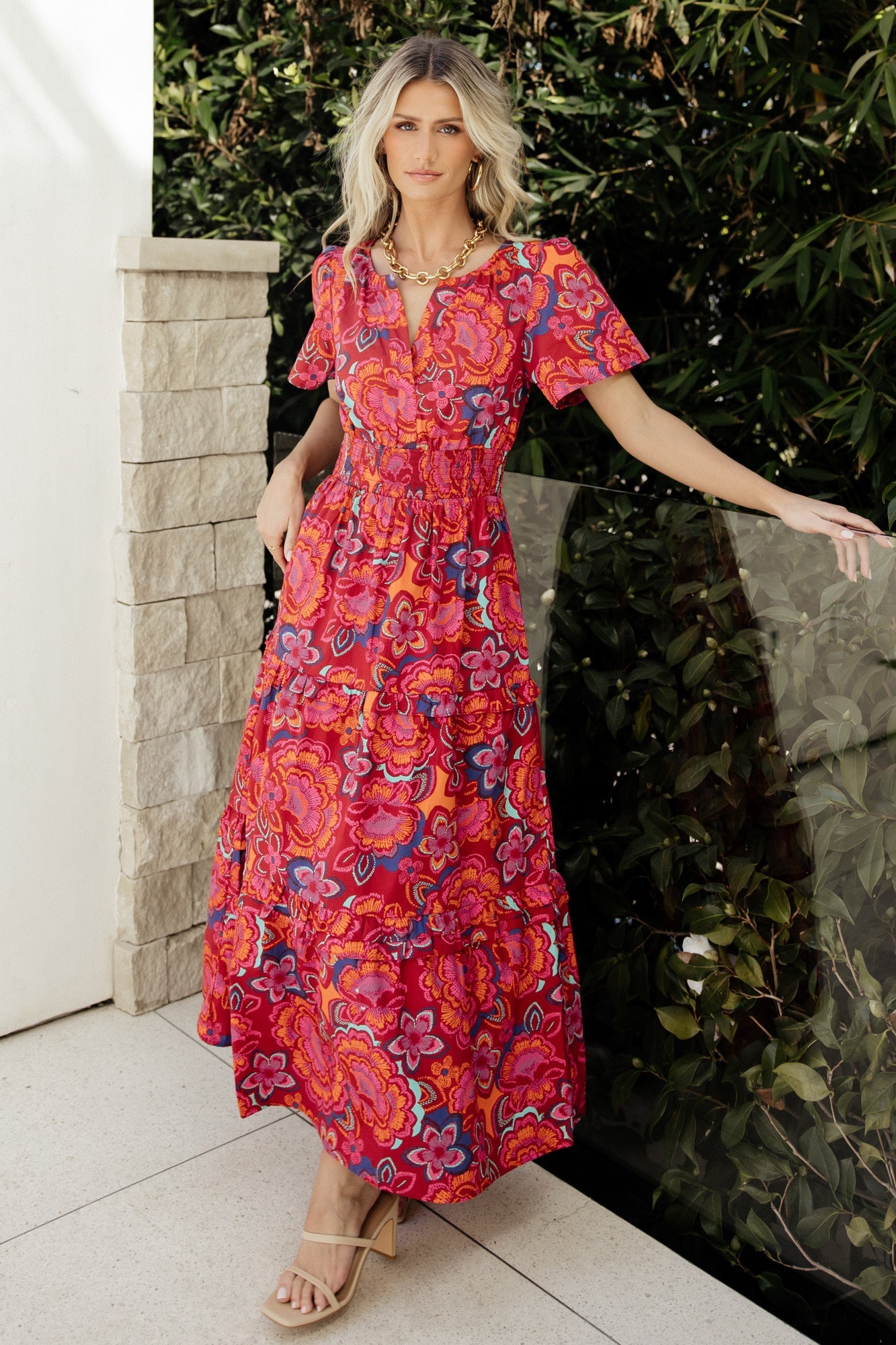 Palmer Tiered Maxi Dress | Multi Floral For Cheap Online