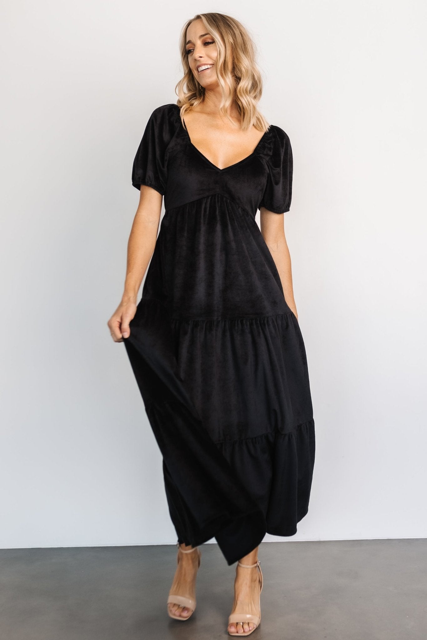 Kenli Velvet Maxi Dress | Black Cheap Sale Newest