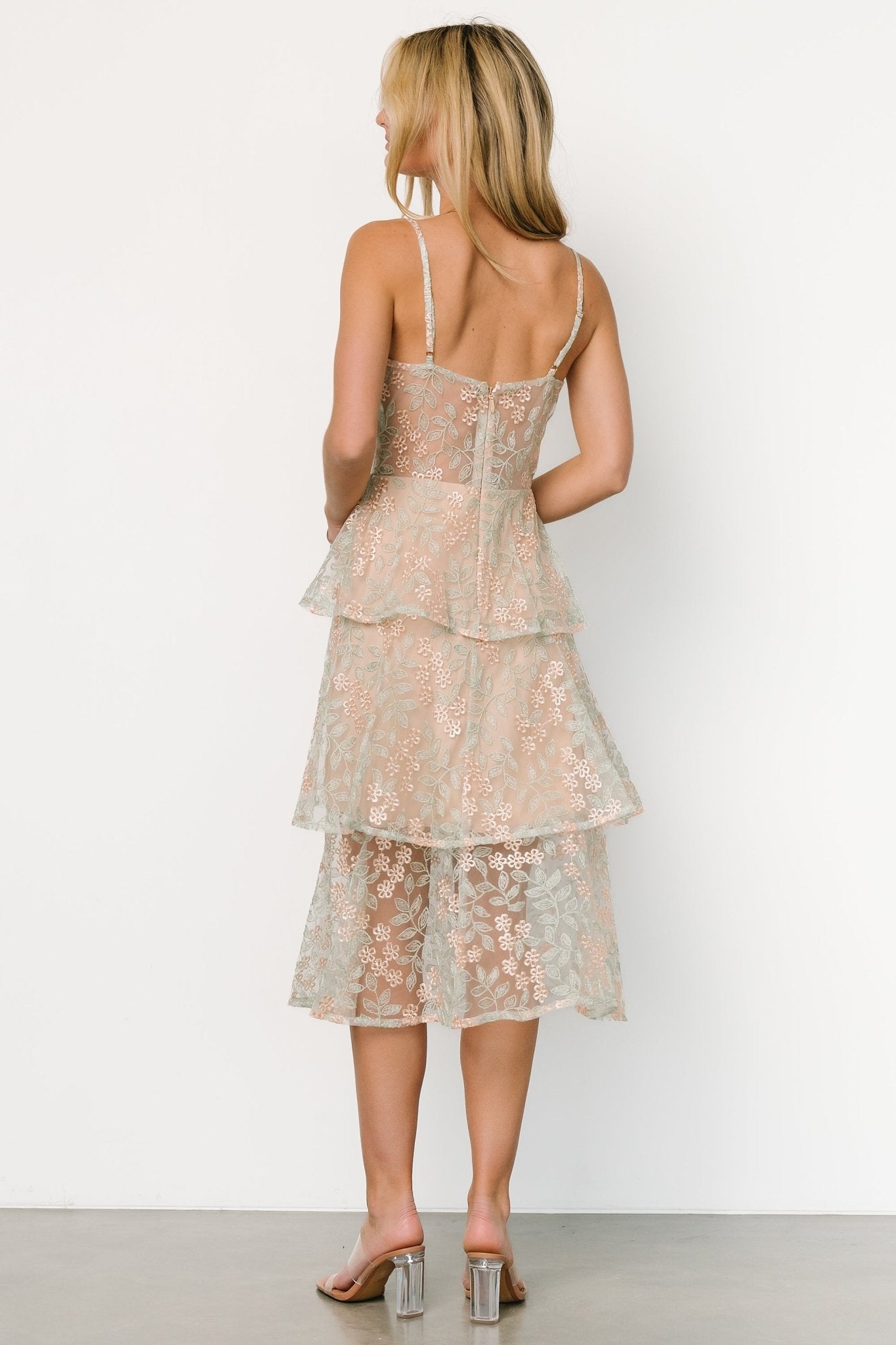 Georgiana Embroidered Midi Dress | Sage Store Sale Online