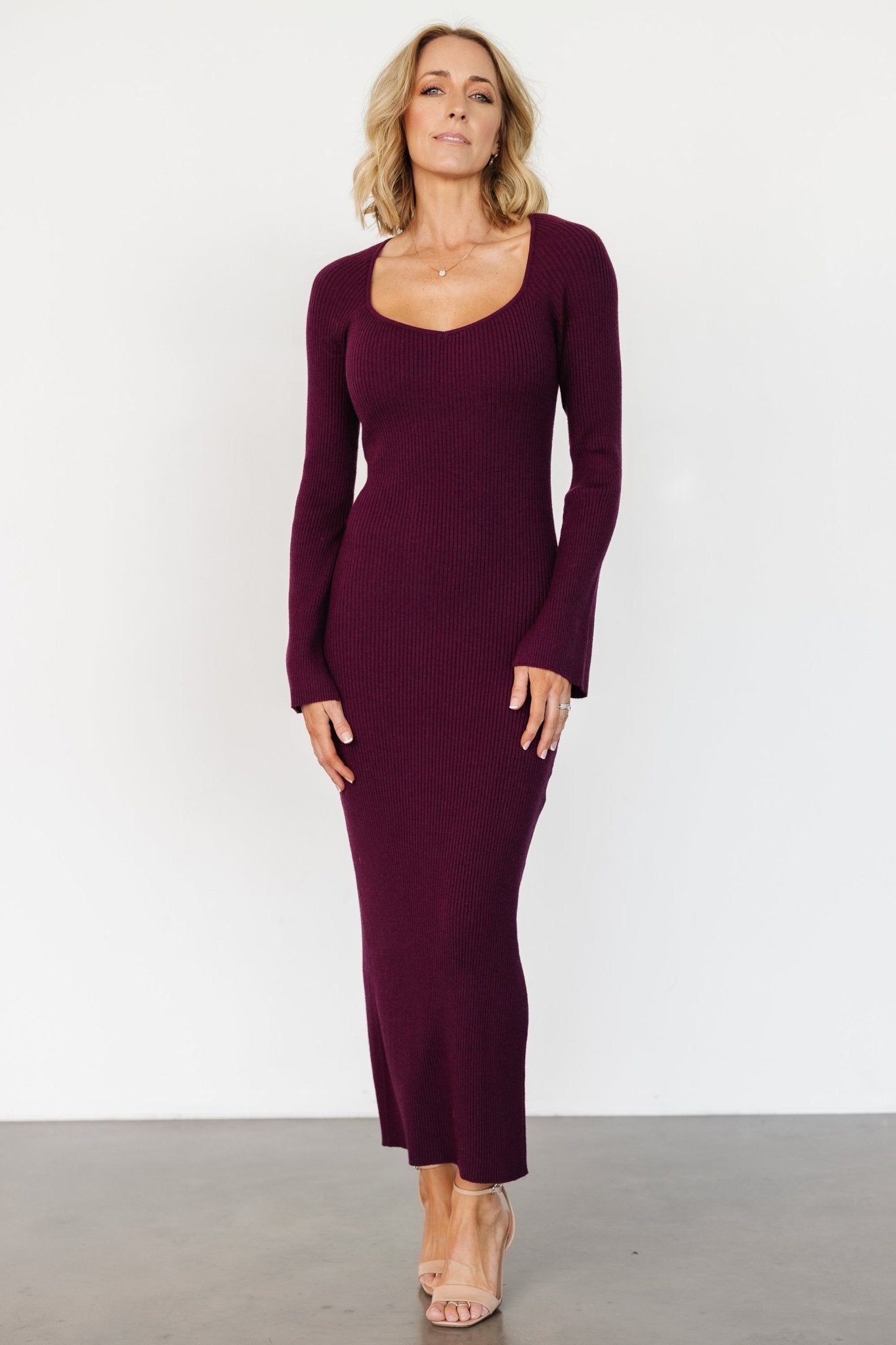 Marika Ribbed Dress | Wine Very Cheap Cheap Online