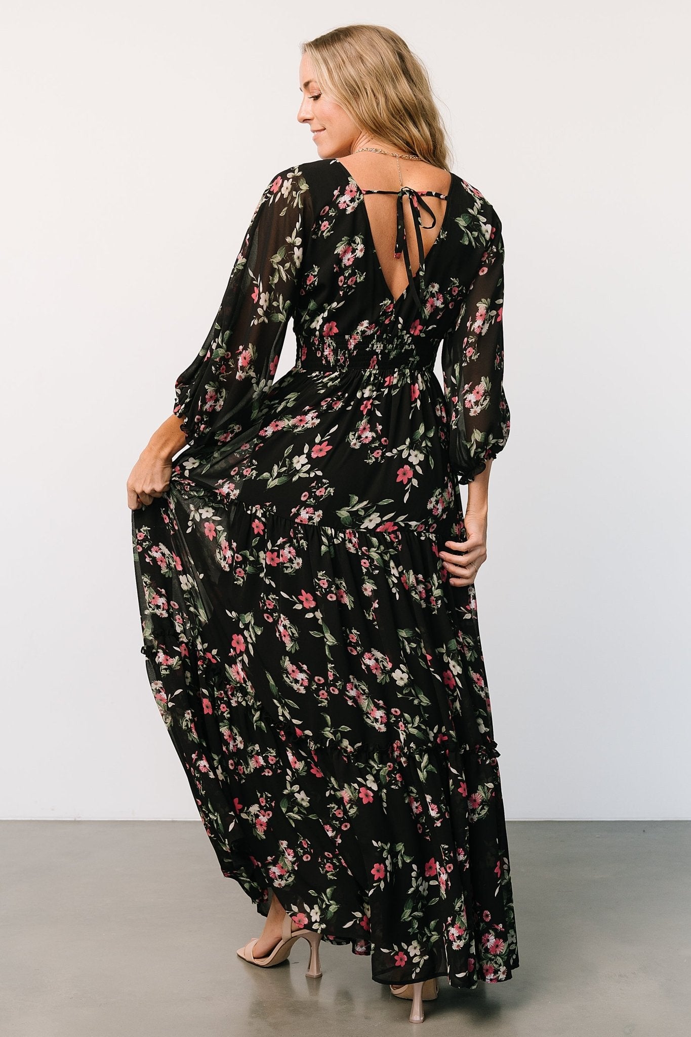 Sawyer Tiered Maxi Dress | Black + Berry Discount For Nice