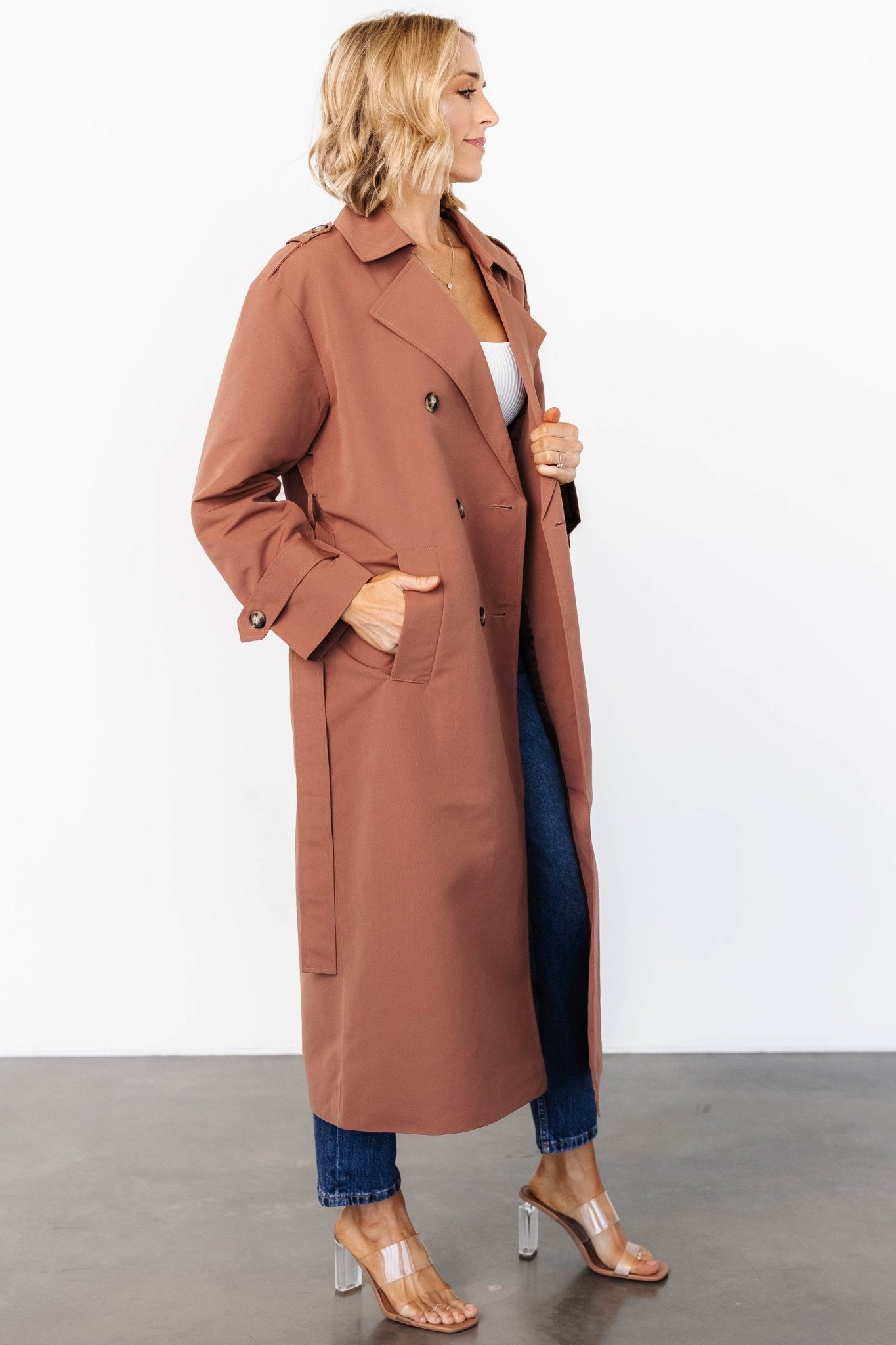 Elias Trench Coat | Warm Brown Purchase Sale Online