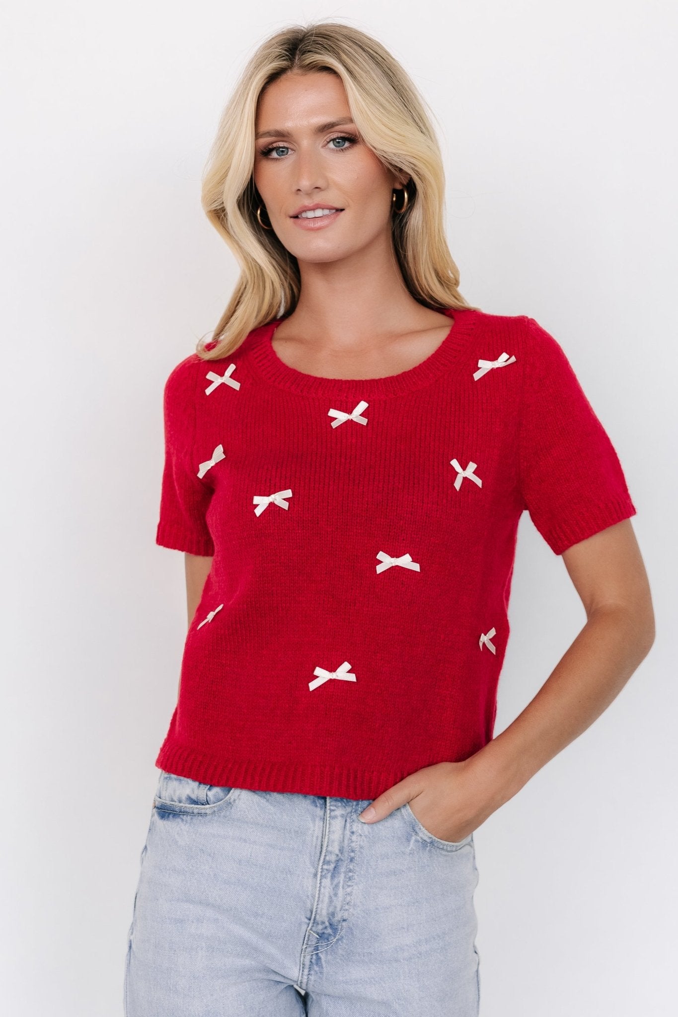 Chloe Bow Sweater | Red Outlet Release Dates