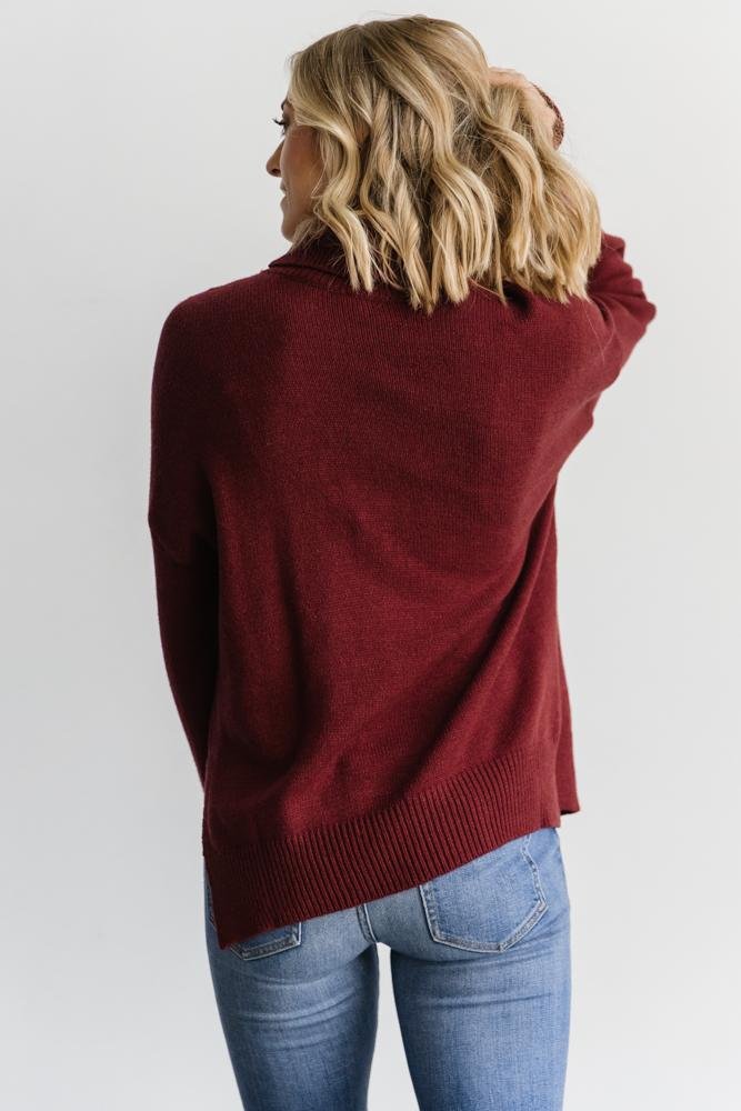 Collins Knit Sweater | Burgundy Cheap Manchester Great Sale