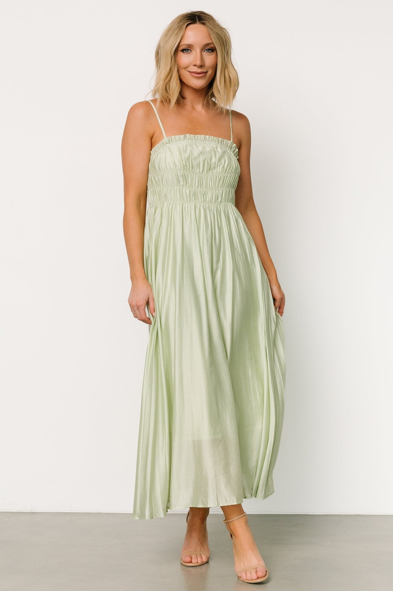 Hattie Maxi Dress | Light Sage Sale Clearance