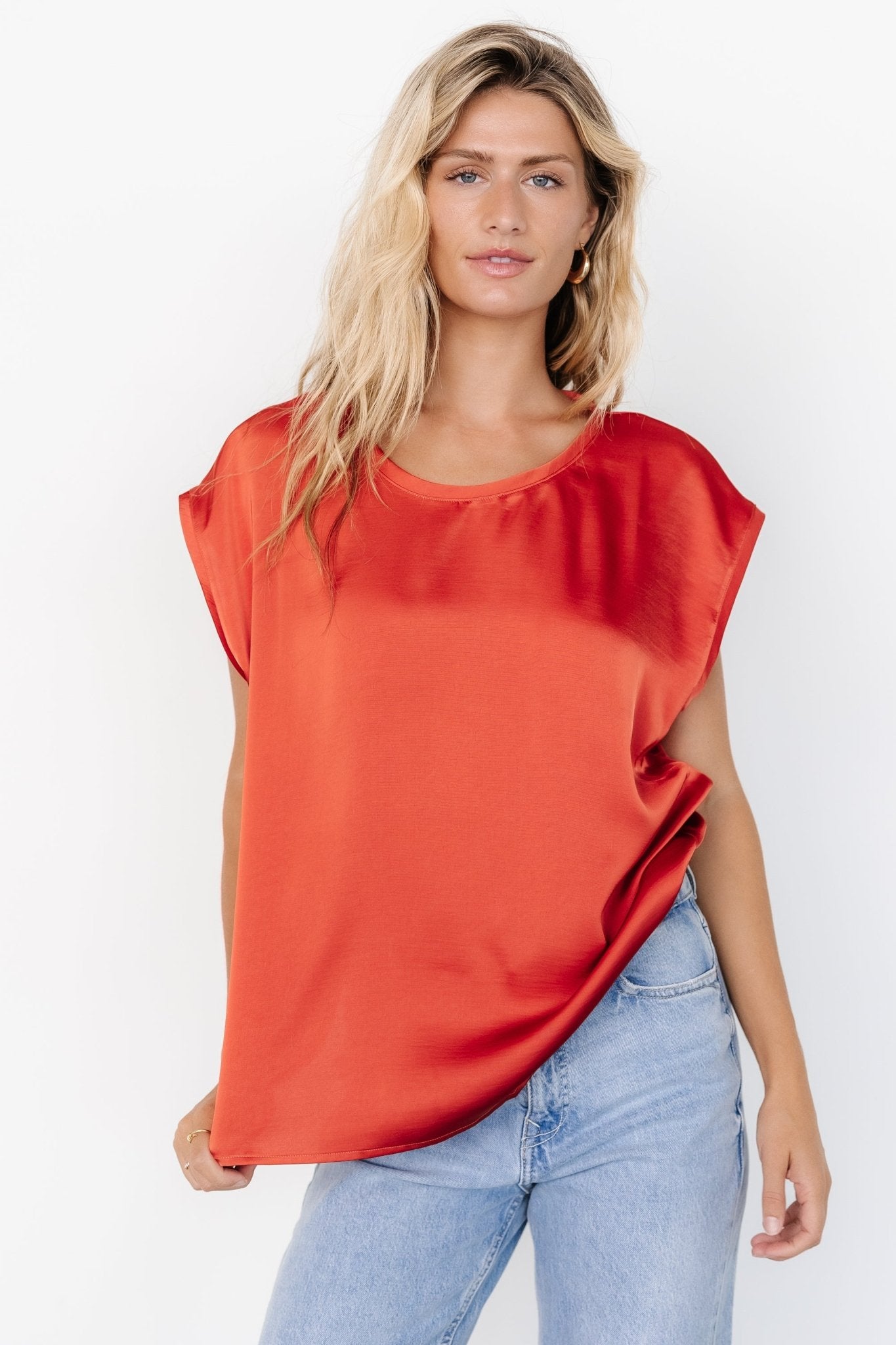 Adina Top | Rust Clearance With Credit Card