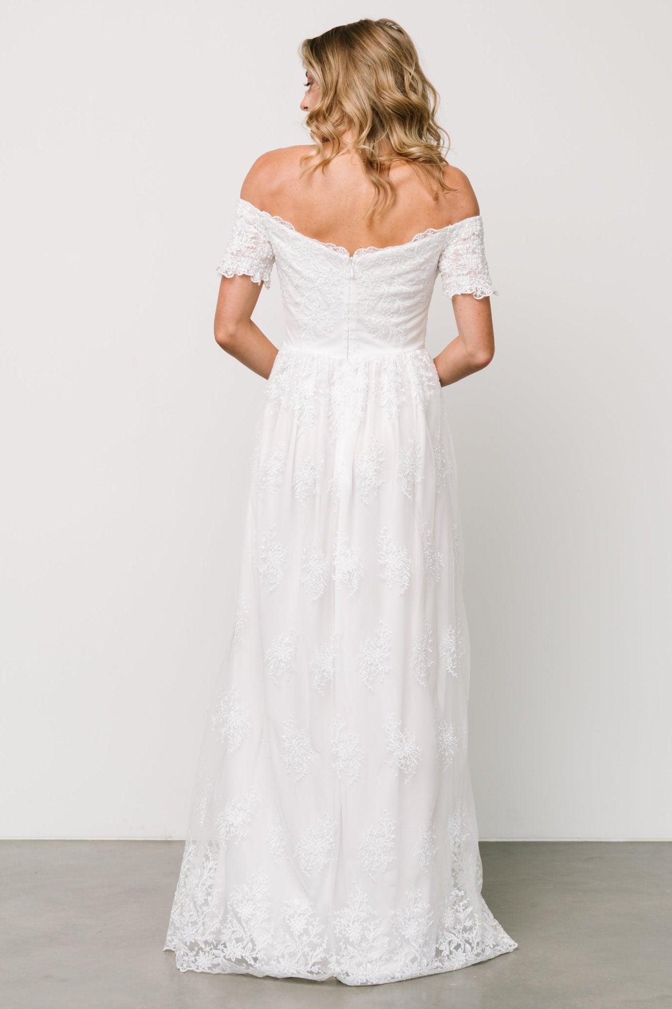 Esperanza Tulle Embroidered Maxi Dress | Off White Discount Pay With Visa