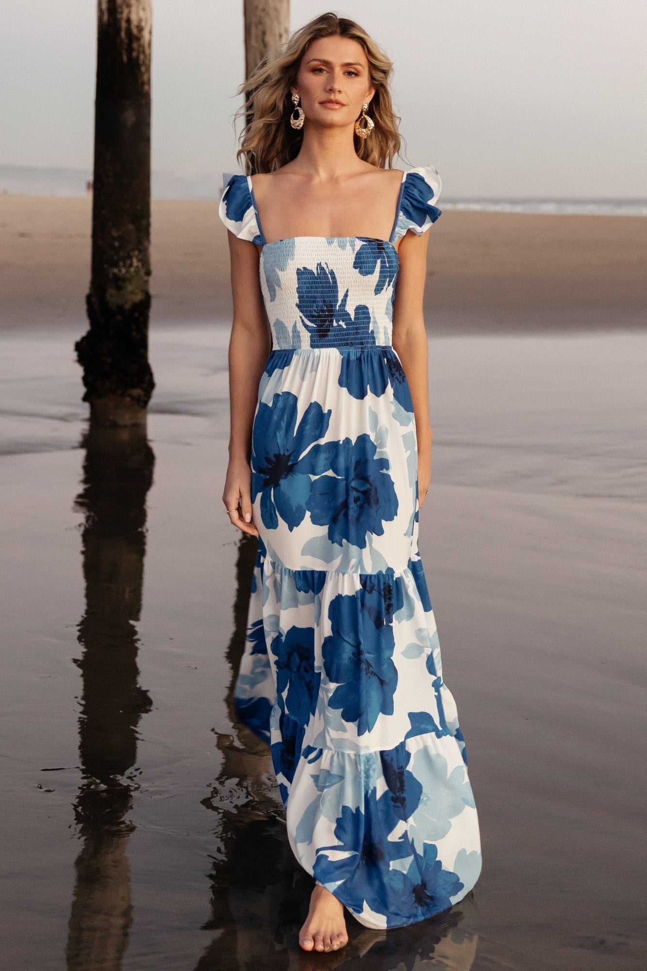 Mikaela Maxi Dress | Blue Floral Store Sale Online