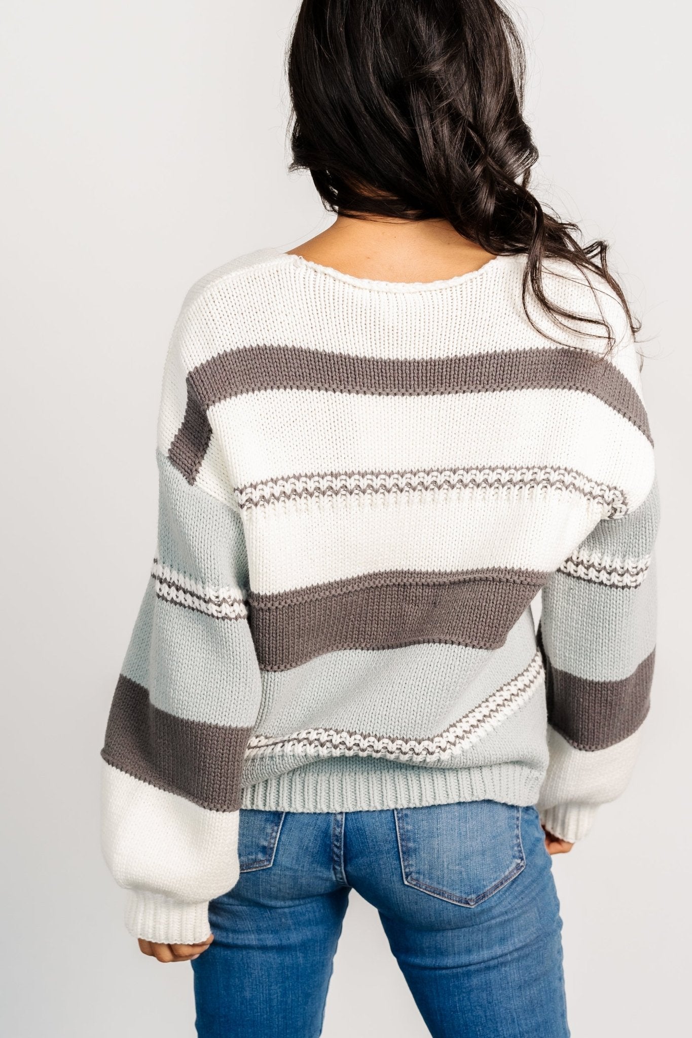 Glasgow Knit Sweater | Ivory Stripe Sale Fake