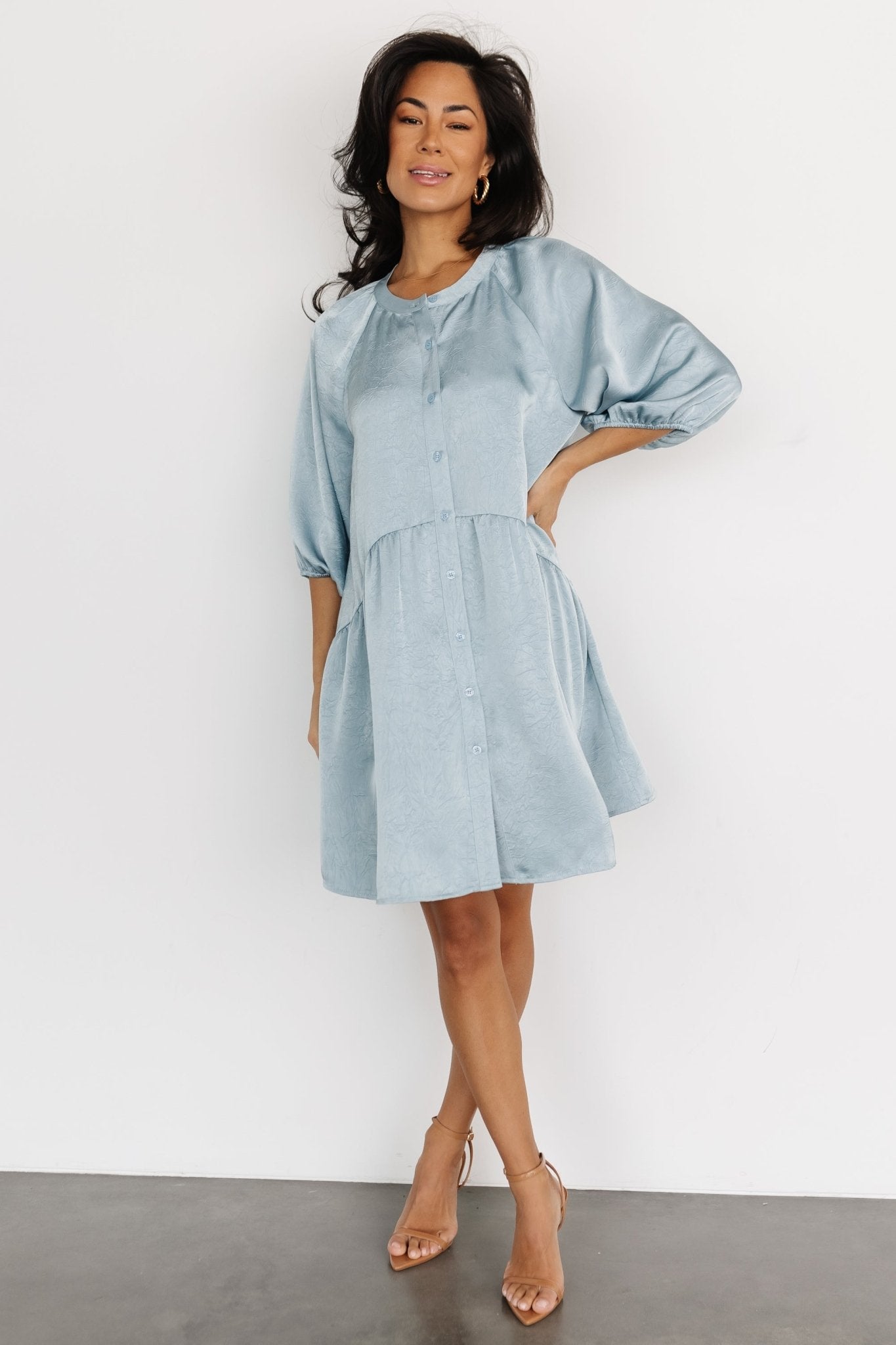 Janice Button Dress | Blue Finishline Online