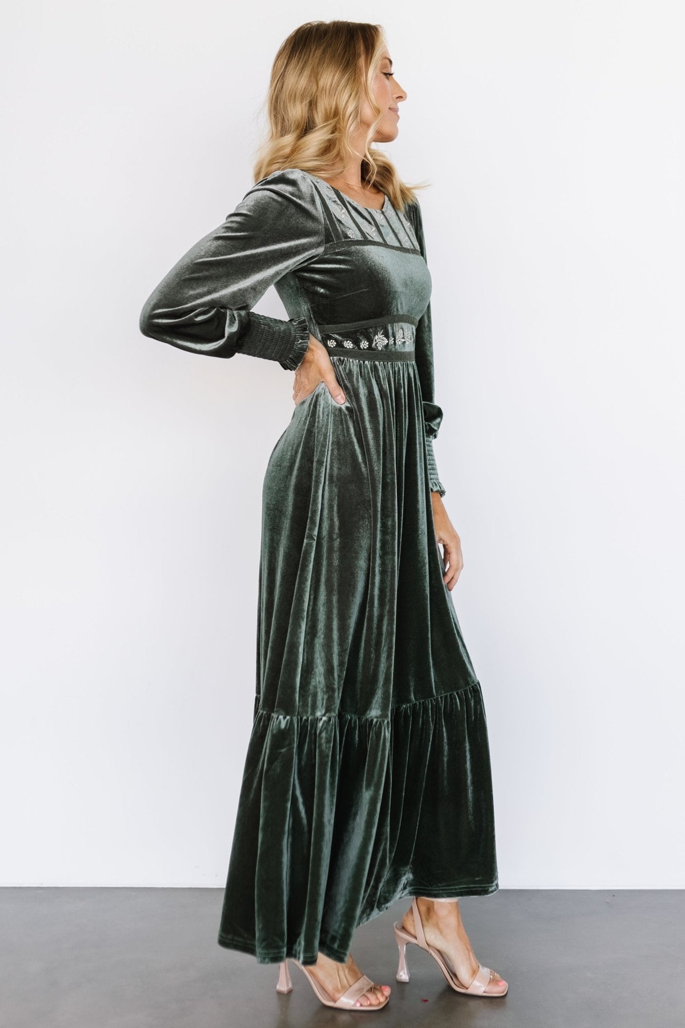 Ingrid Velvet Maxi Dress | Eucalyptus Many Kinds Of Cheap Online