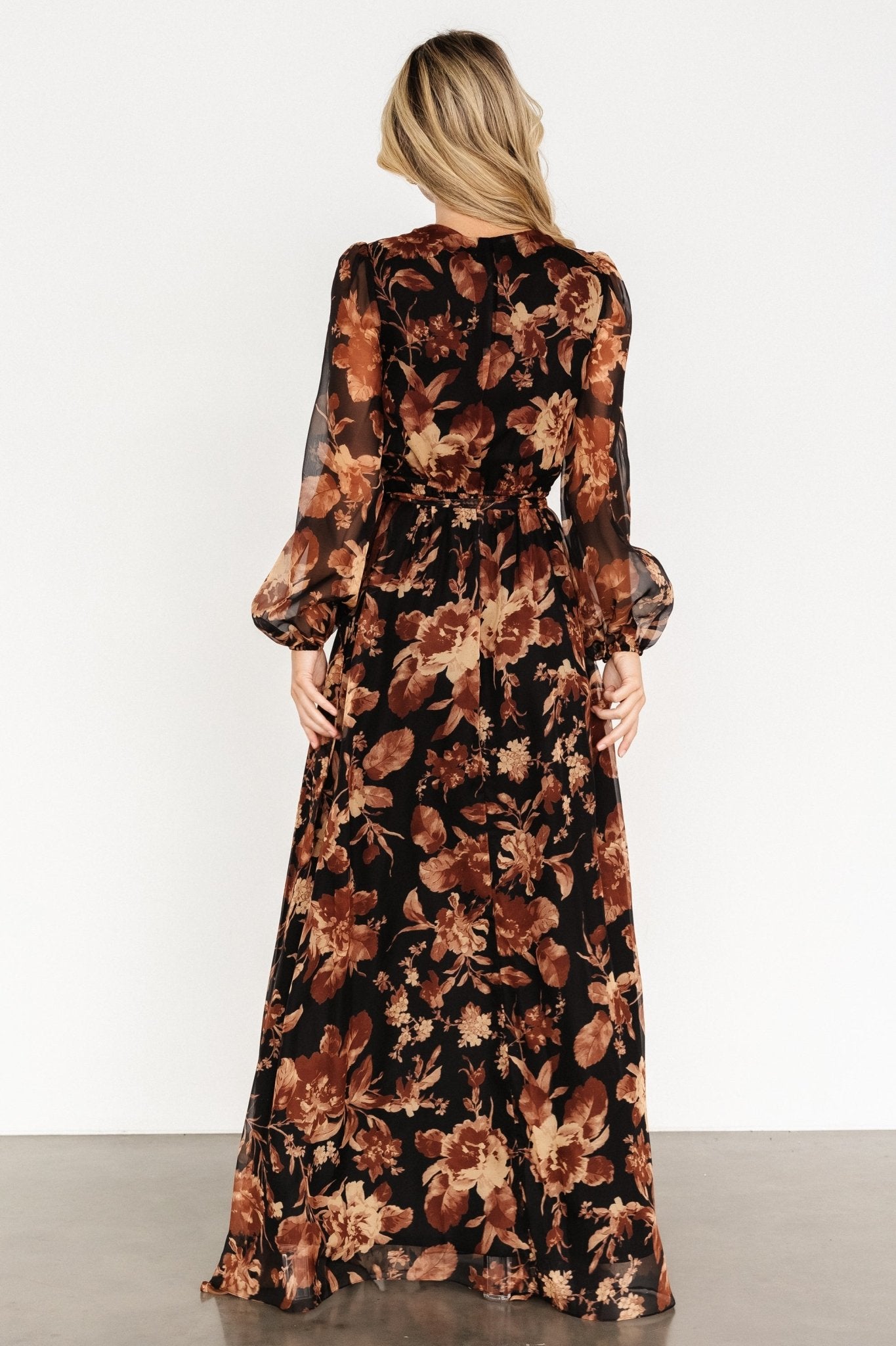 Maura Wrap Maxi Dress | Black Print Free Shipping Outlet