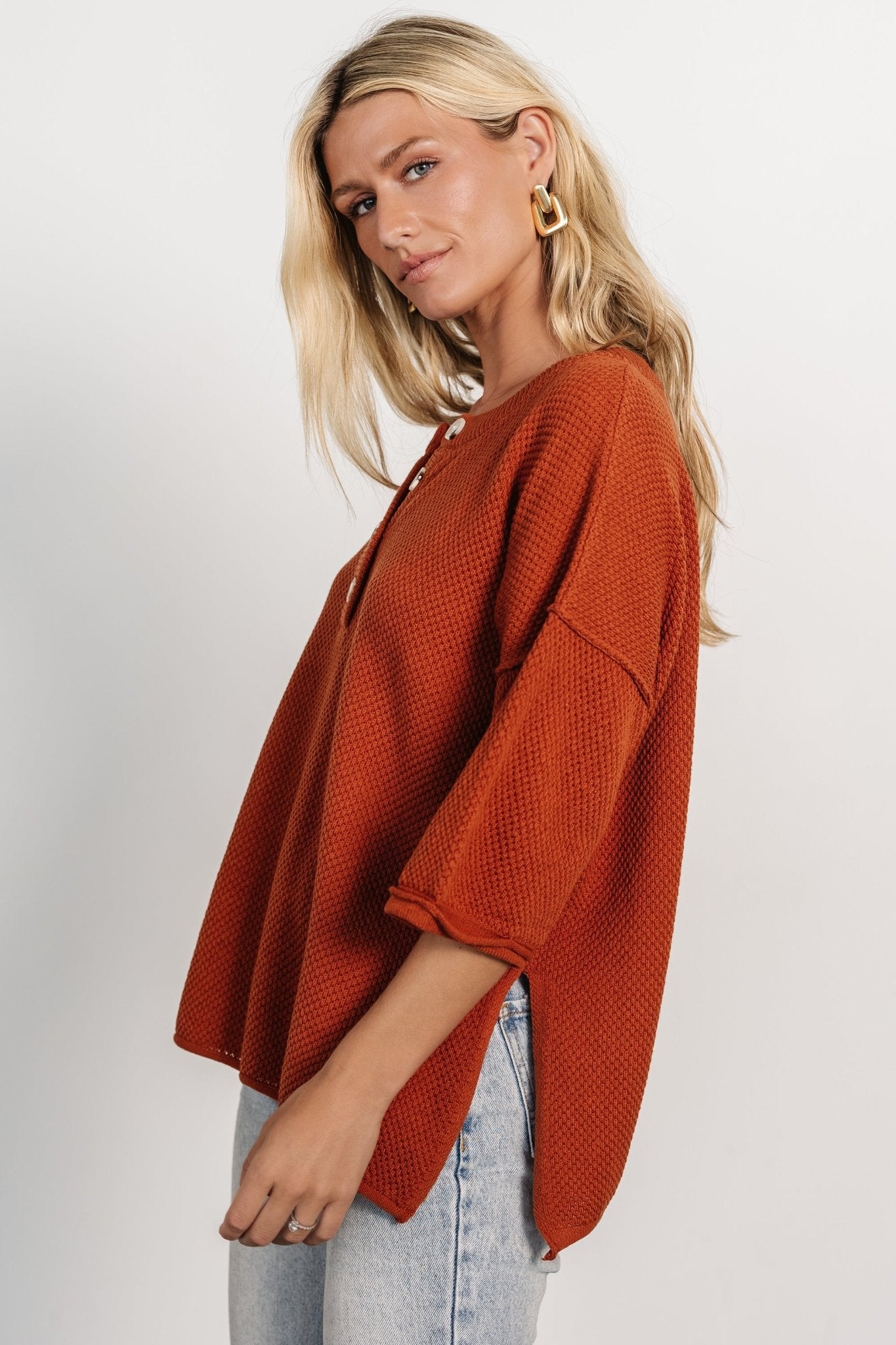 Maddock Knit Top | Rust Cheap For Nice