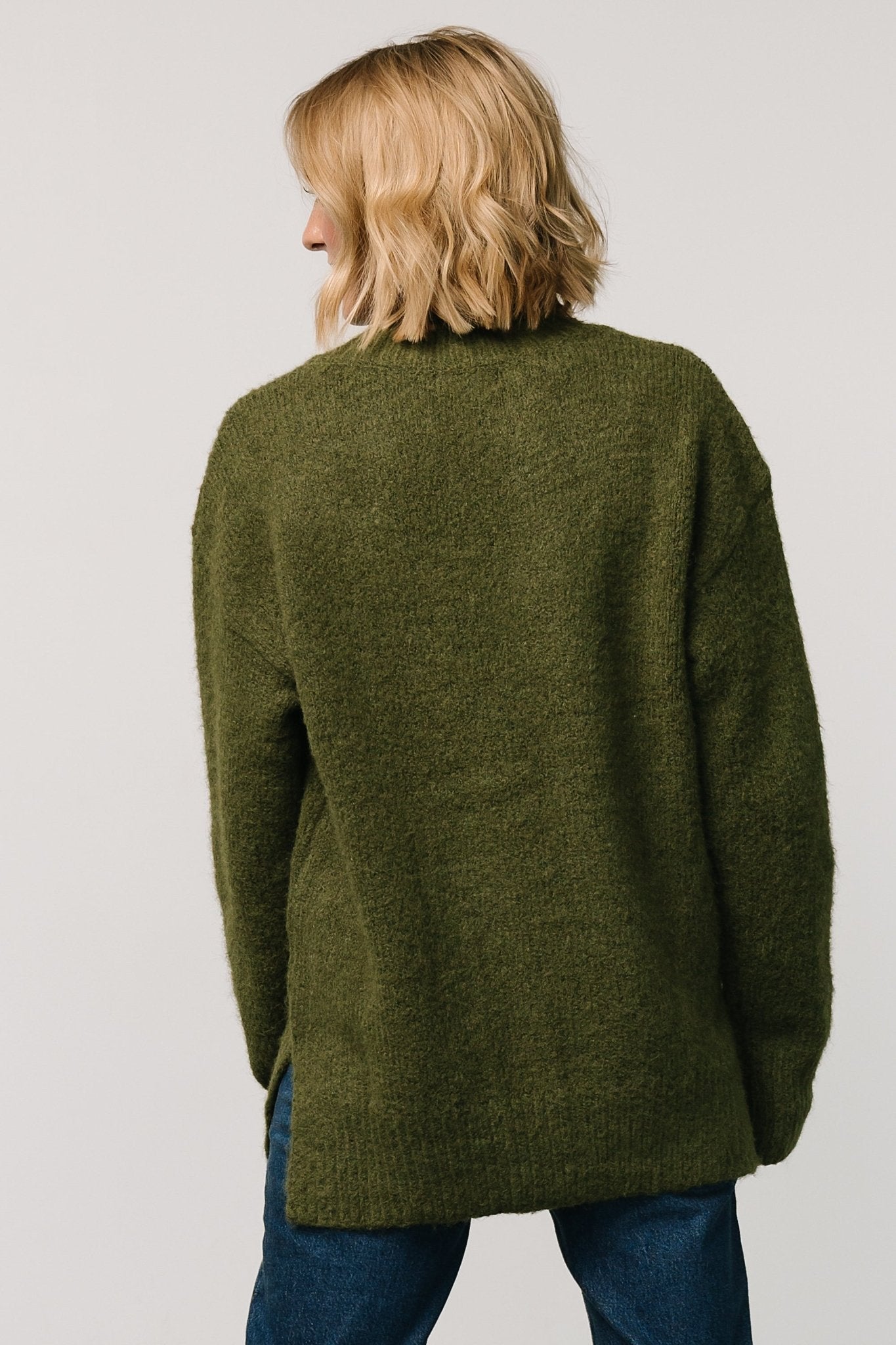 Calgary Oversized Sweater | Olive Outlet Excellent