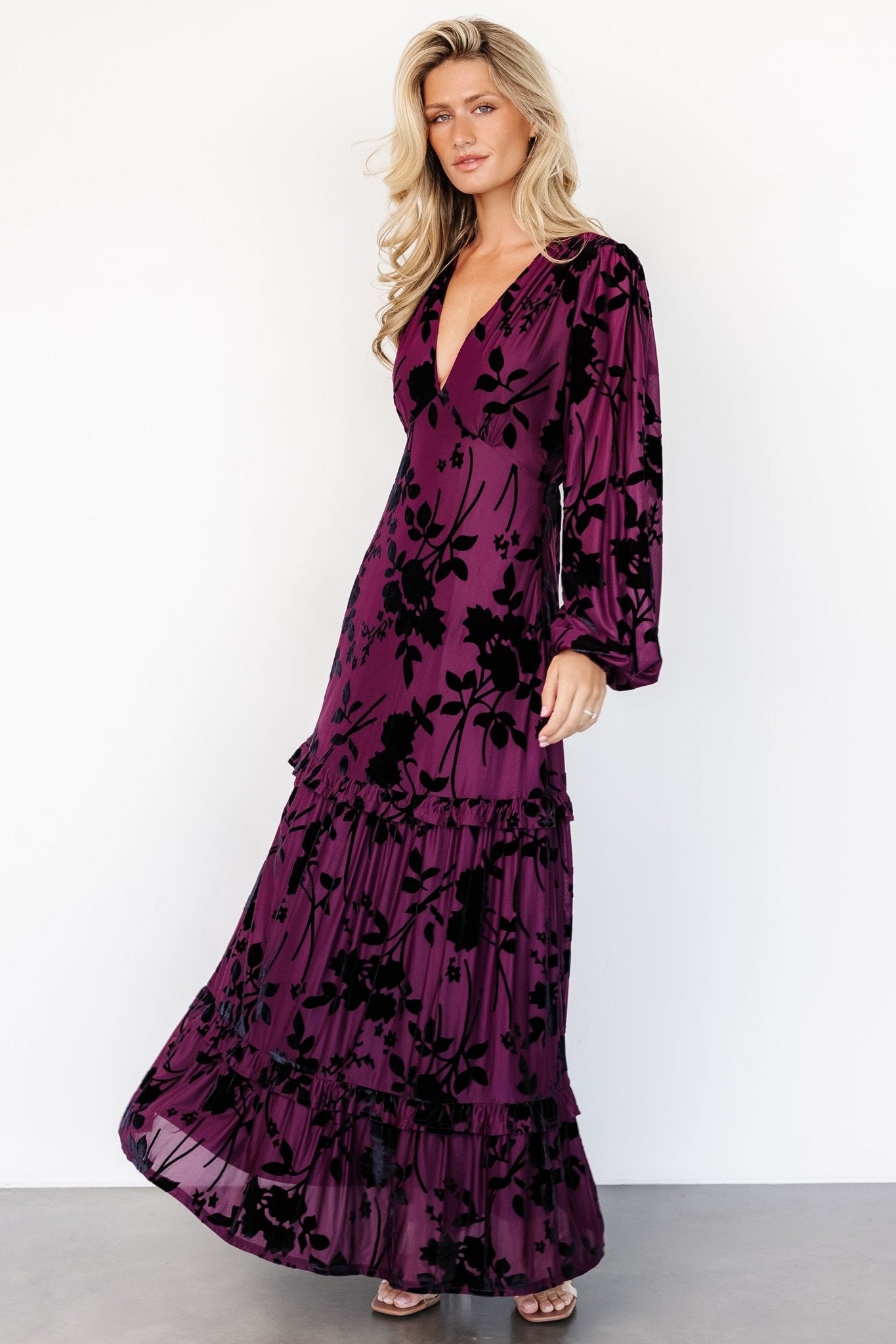 Liana Velvet Embossed Maxi Dress | Mulberry Free Shipping Outlet Locations