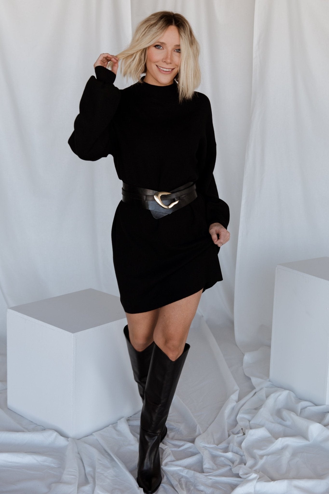 Jennings Sweater Dress | Black Outlet Clearance Store