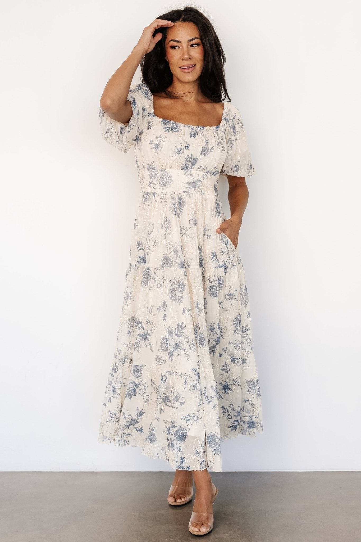 Annabeth Midi Dress | Cream + Slate Floral Cheap Sale Many Kinds Of