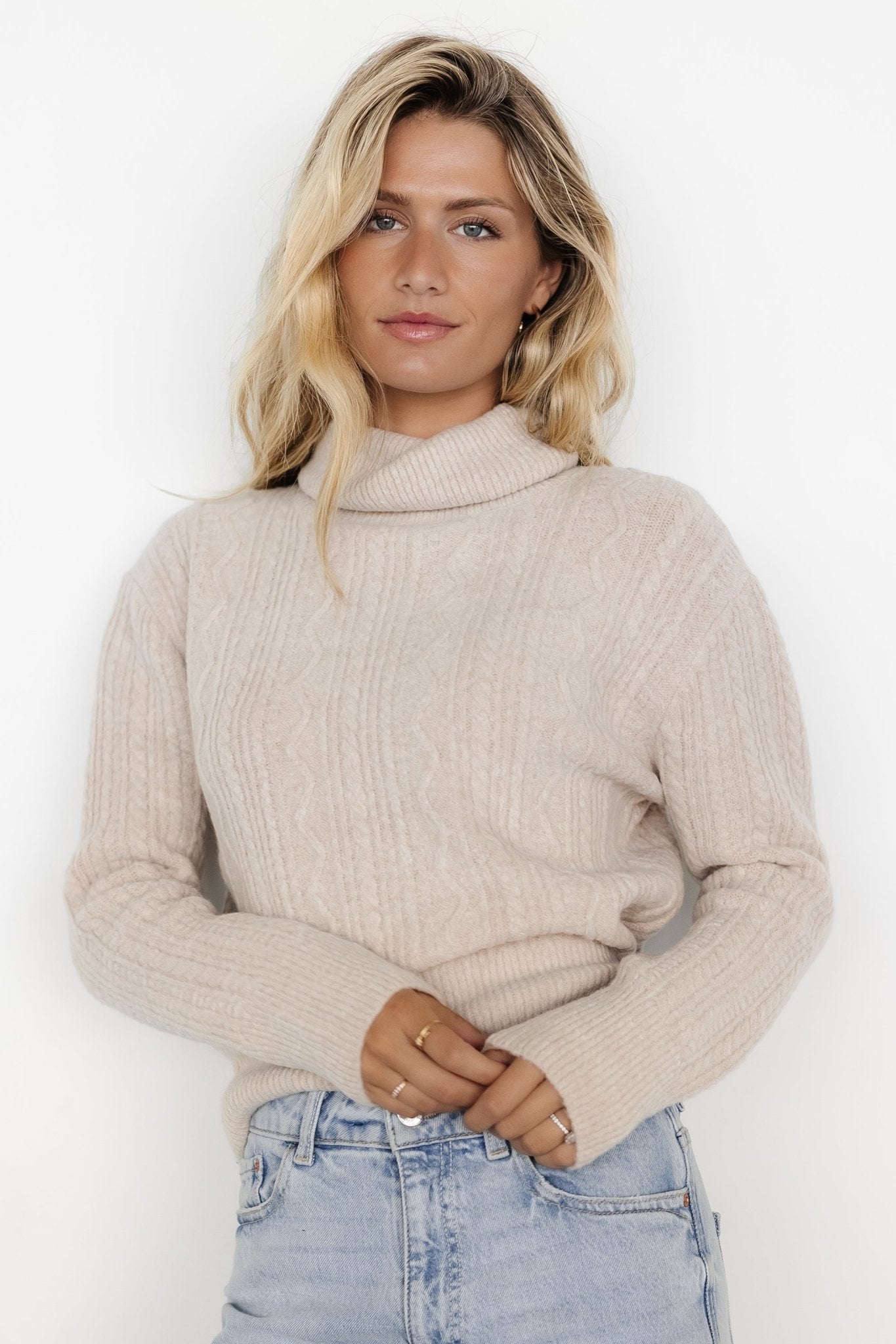 Luxembourg Sweater | Beige Wholesale Pice