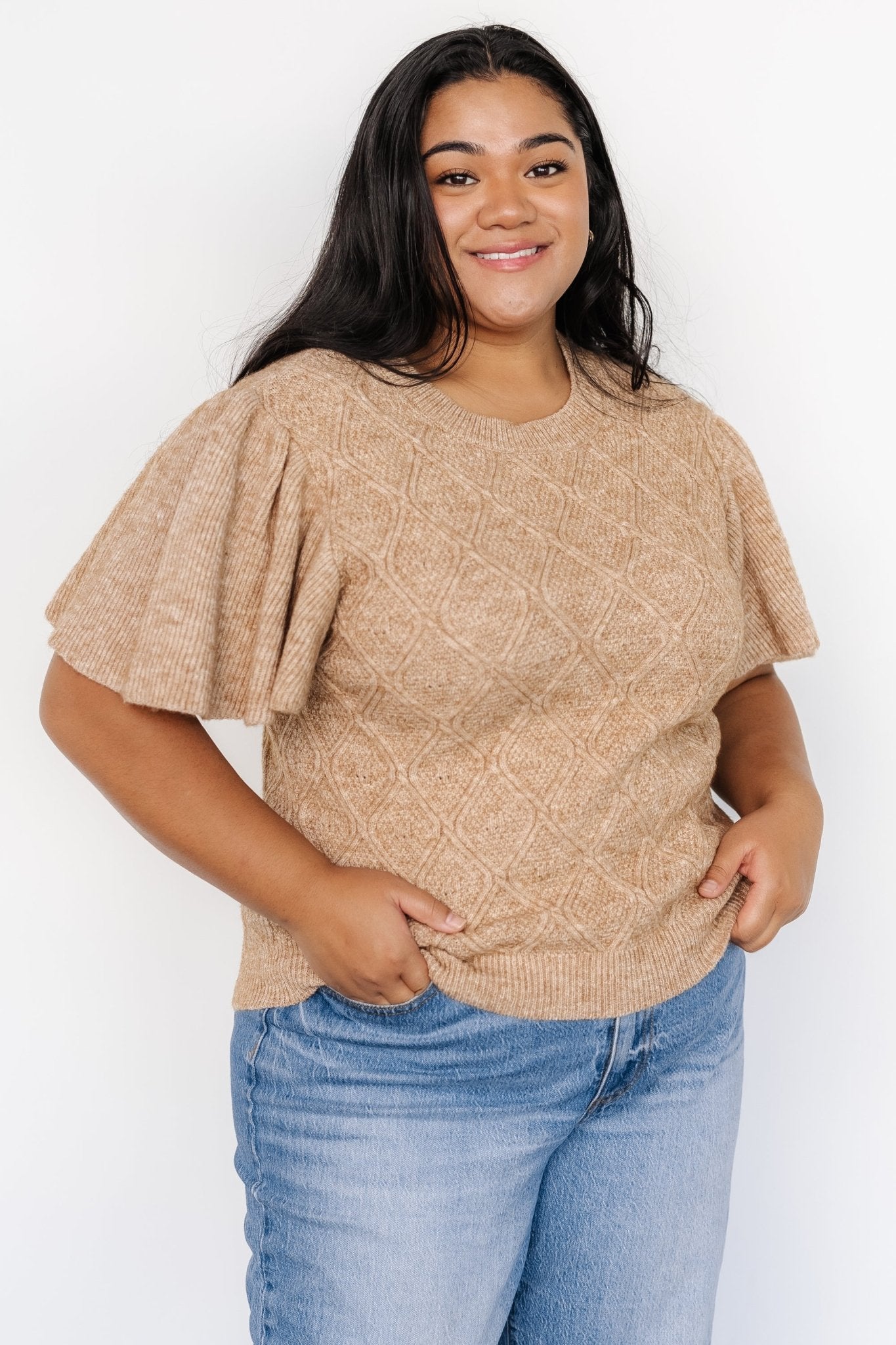 Asa Knit Sweater Top | Caramel Outlet Marketable