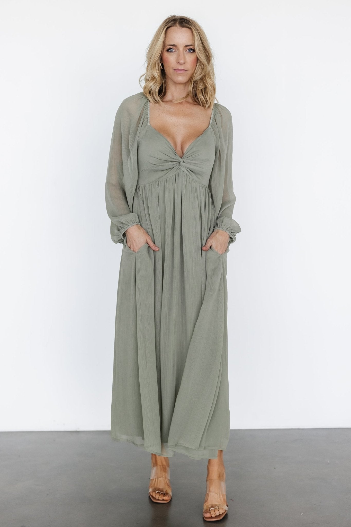 Dione Midi Dress | Dusty Olive Discount Codes Really Cheap