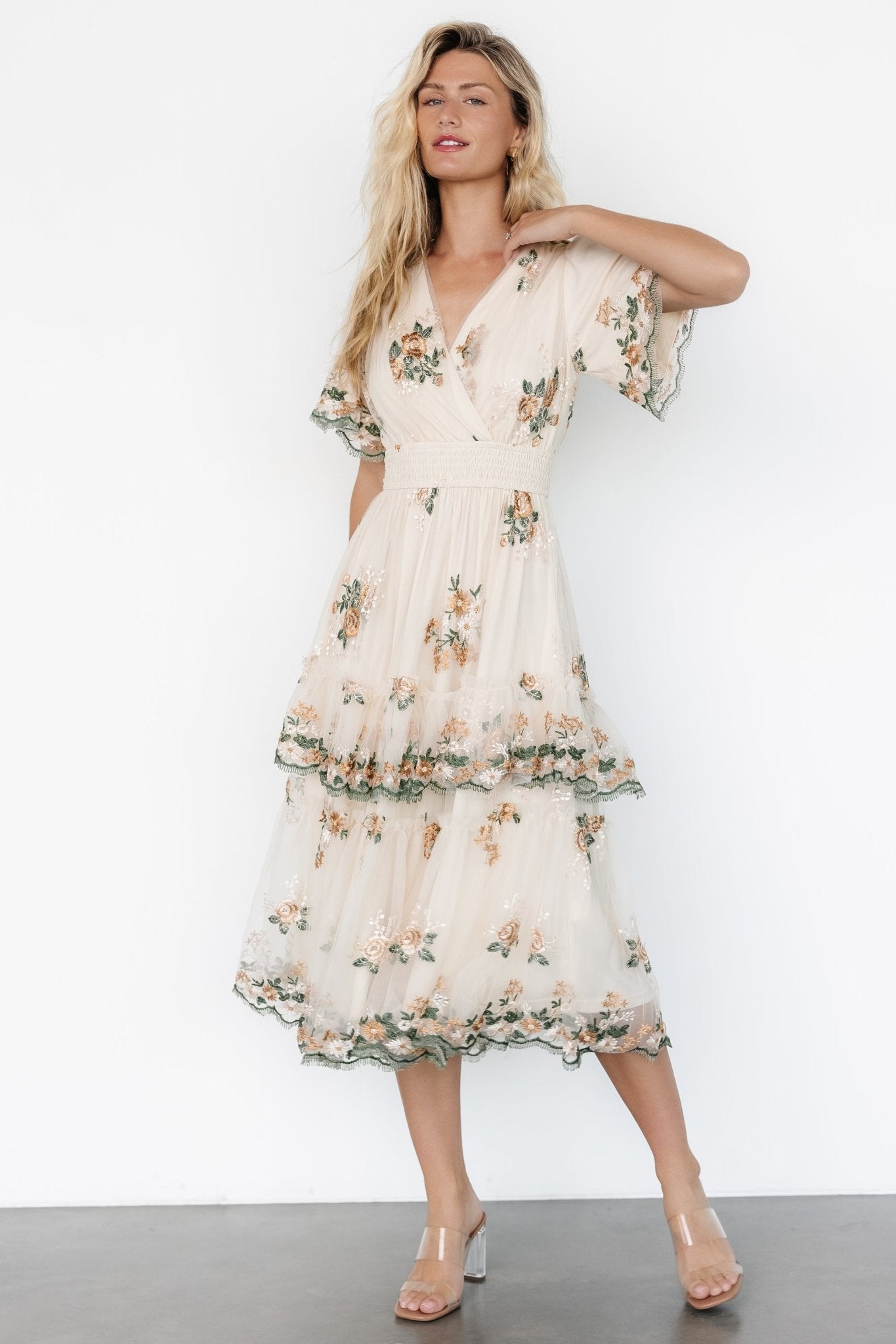 Cynthia Midi Dress | Cream Floral Cheap Wide Range Of