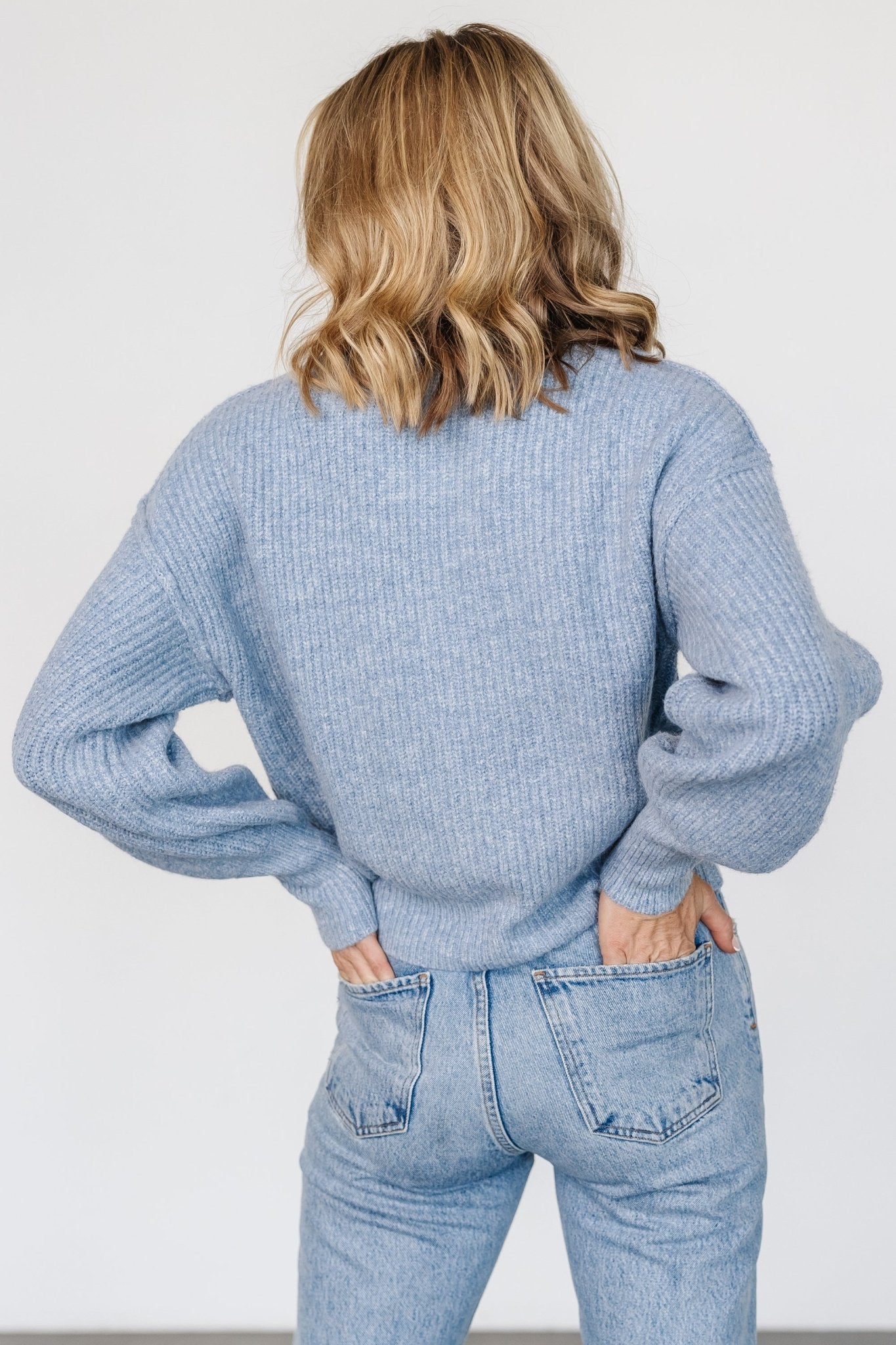 Frannie Knit Turtleneck Sweater | Blue Finishline For Sale