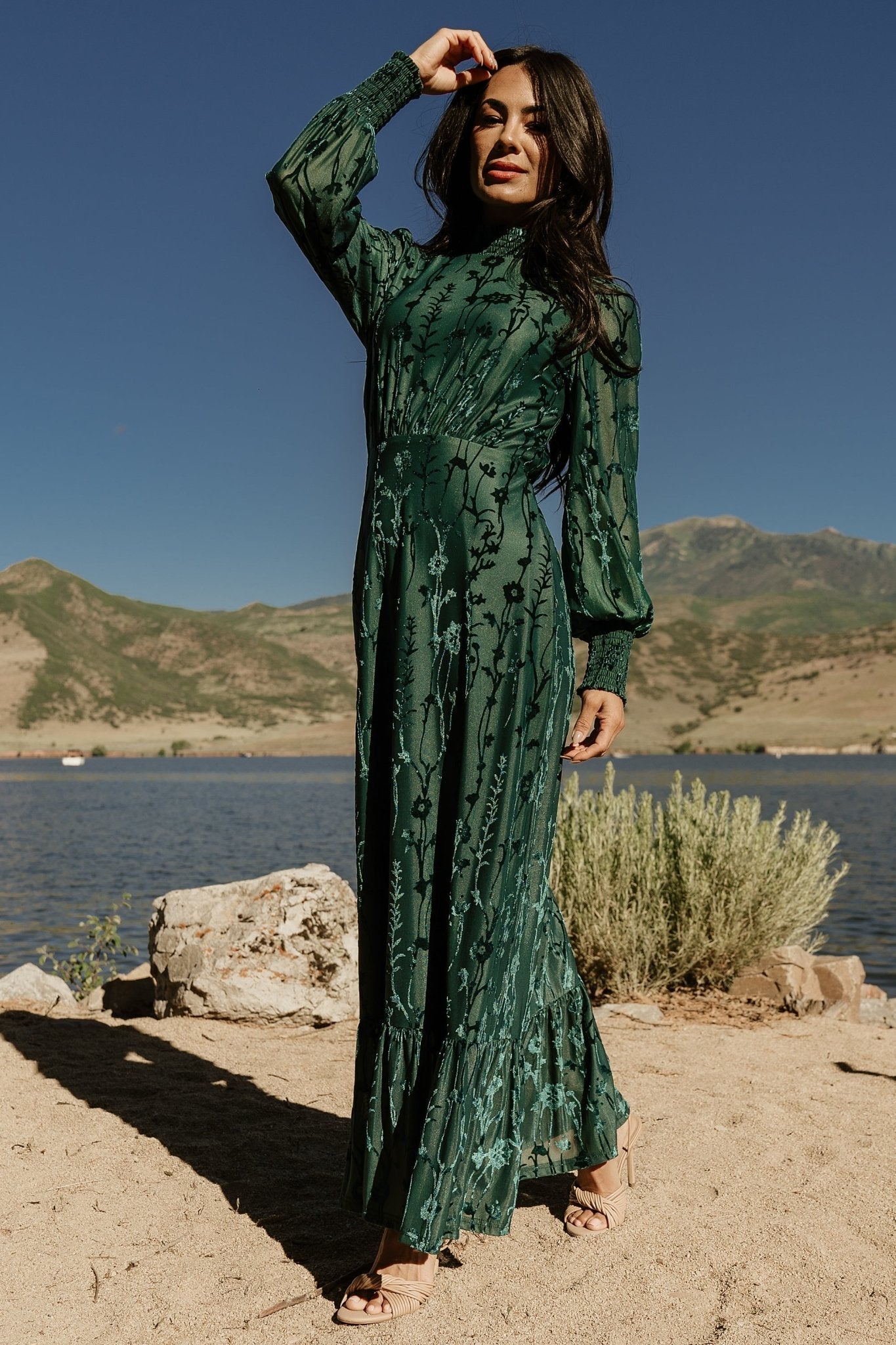 Penelope Velvet Maxi Dress | Emerald Buy Cheap Pay With Visa