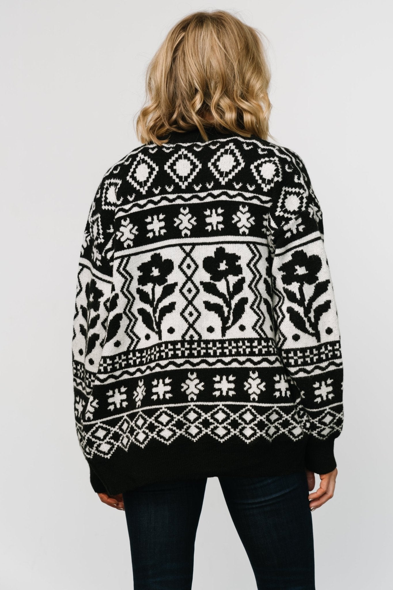 Jackson Oversized Cardigan | Black Print Genuine Online