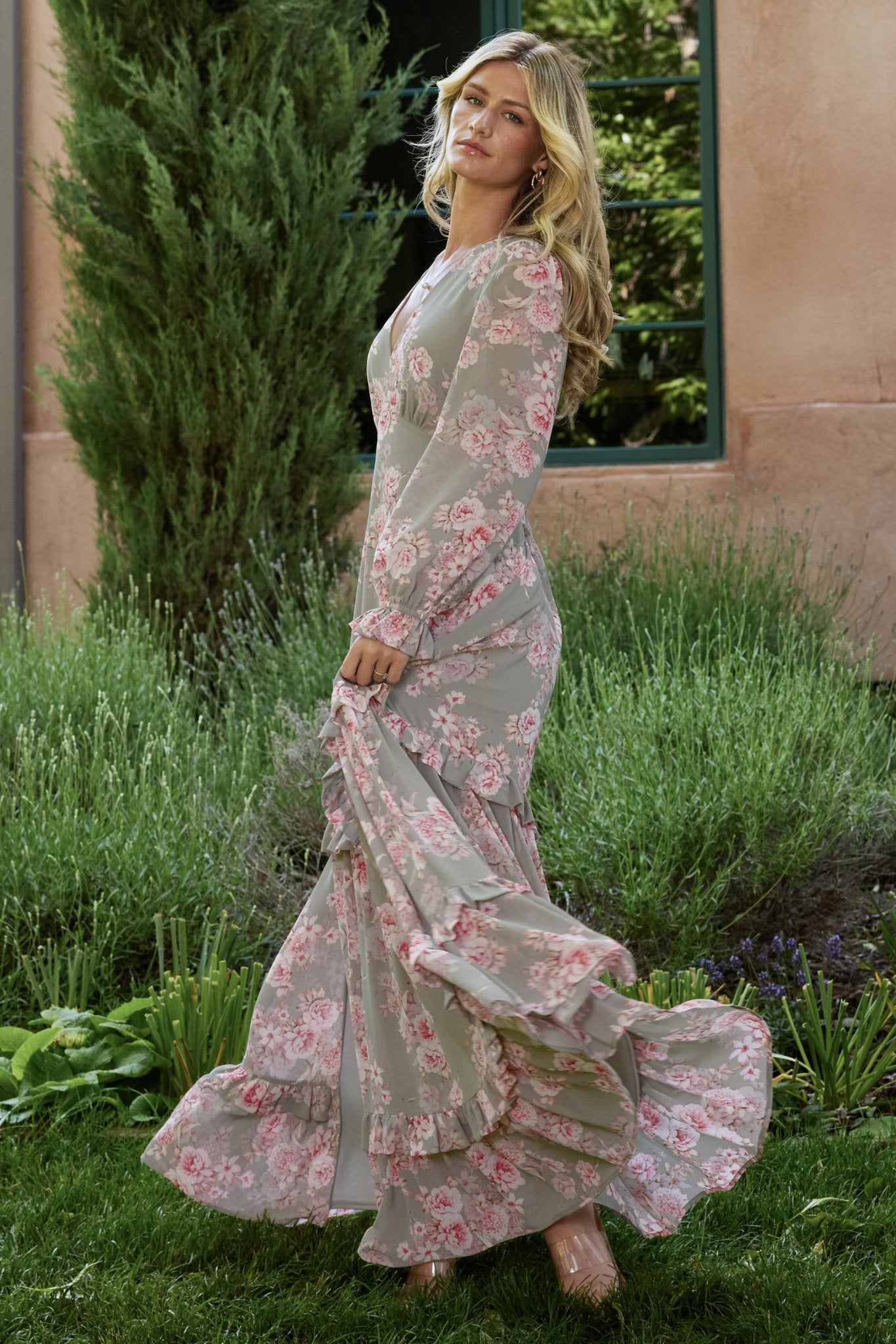 Liliana Maxi Dress | Dusty Sage + Rose Visa Payment For Sale