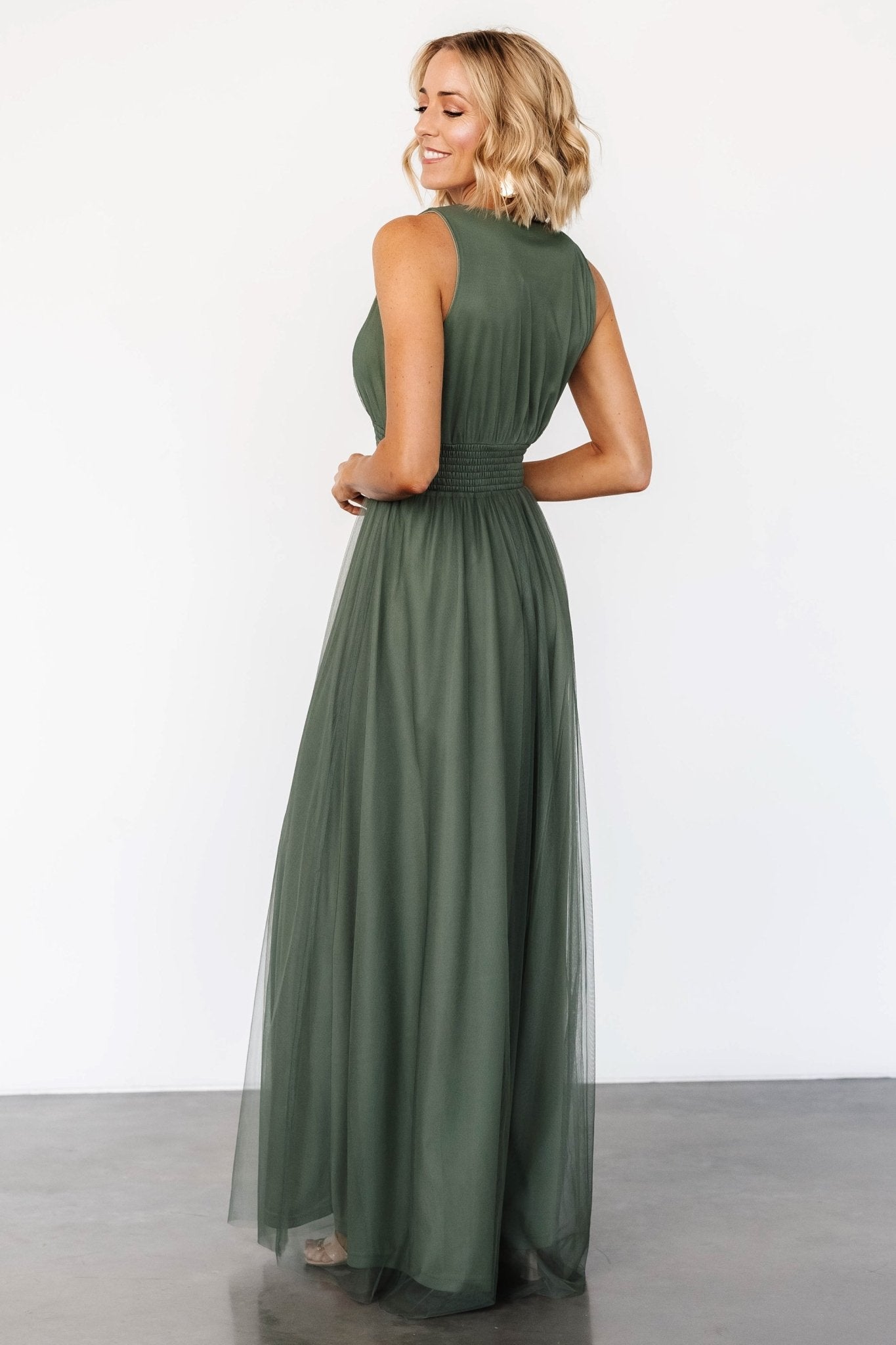 Kamila Tulle Maxi Dress | Dark Sage Genuine Cheap Pice