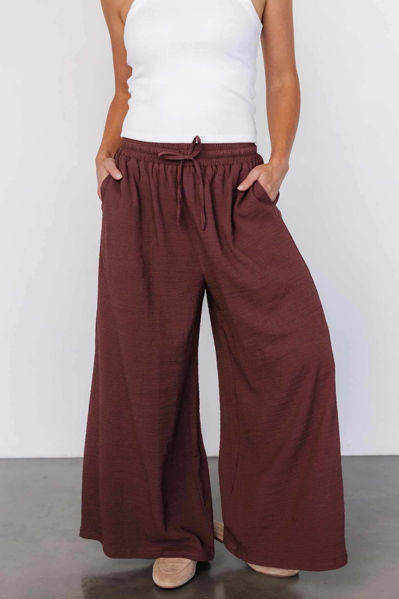 Florence Textured Pants | Desert Rose Free Shipping With Mastercard