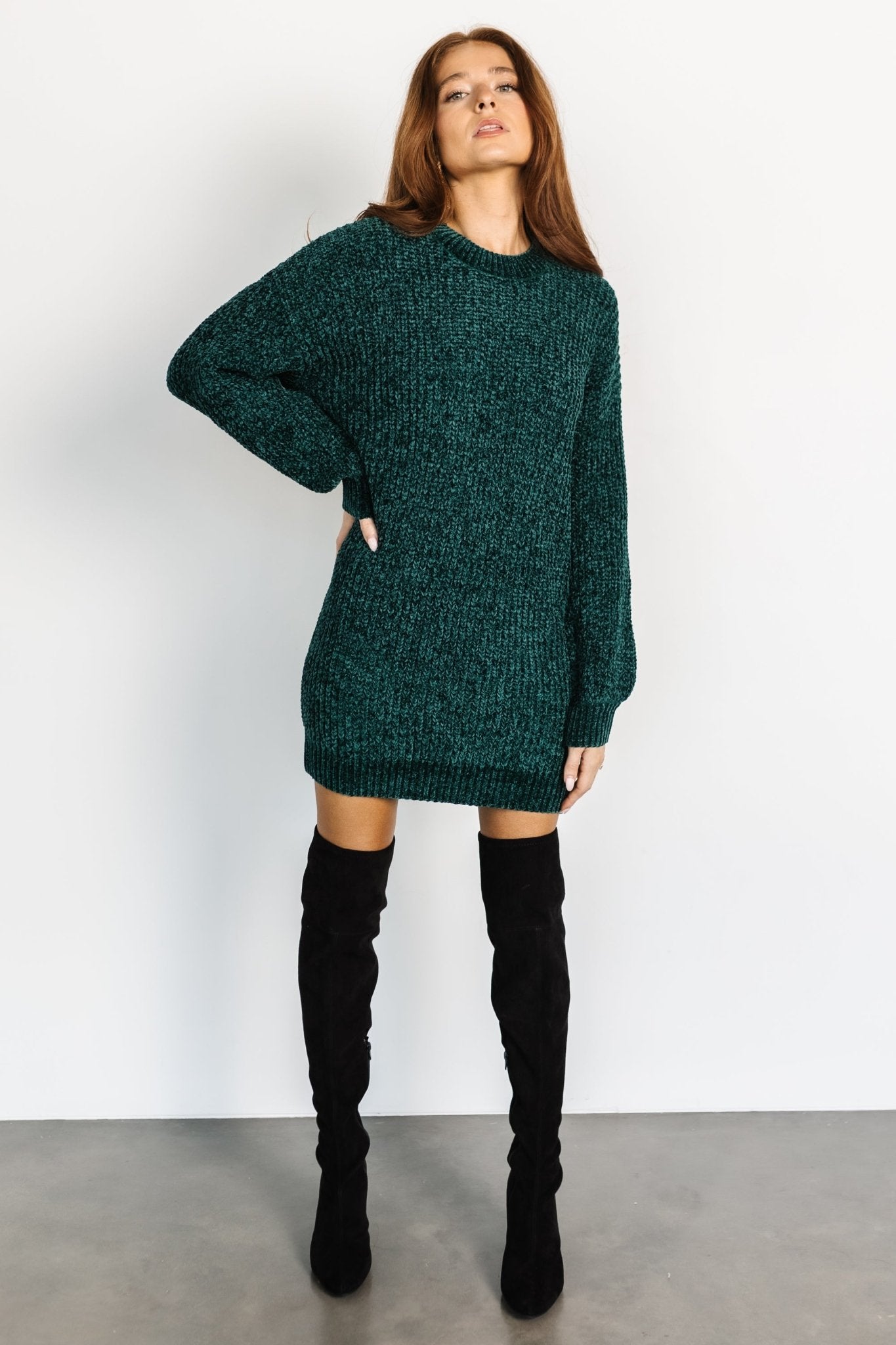 Christa Sweater Dress | Emerald Cheapest Sale Online