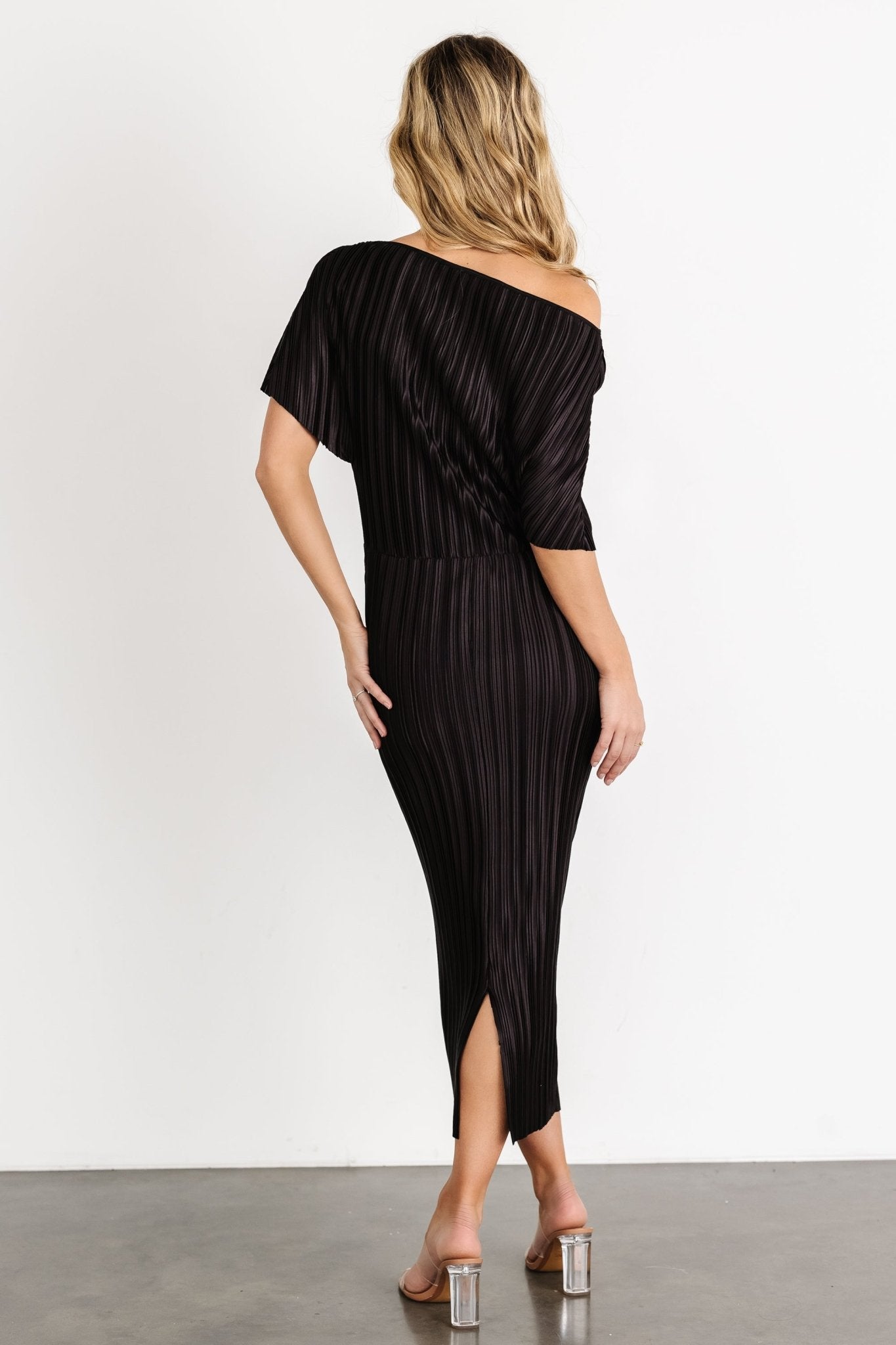 Winslow Pleated Midi Dress | Black Buy Cheap Cost