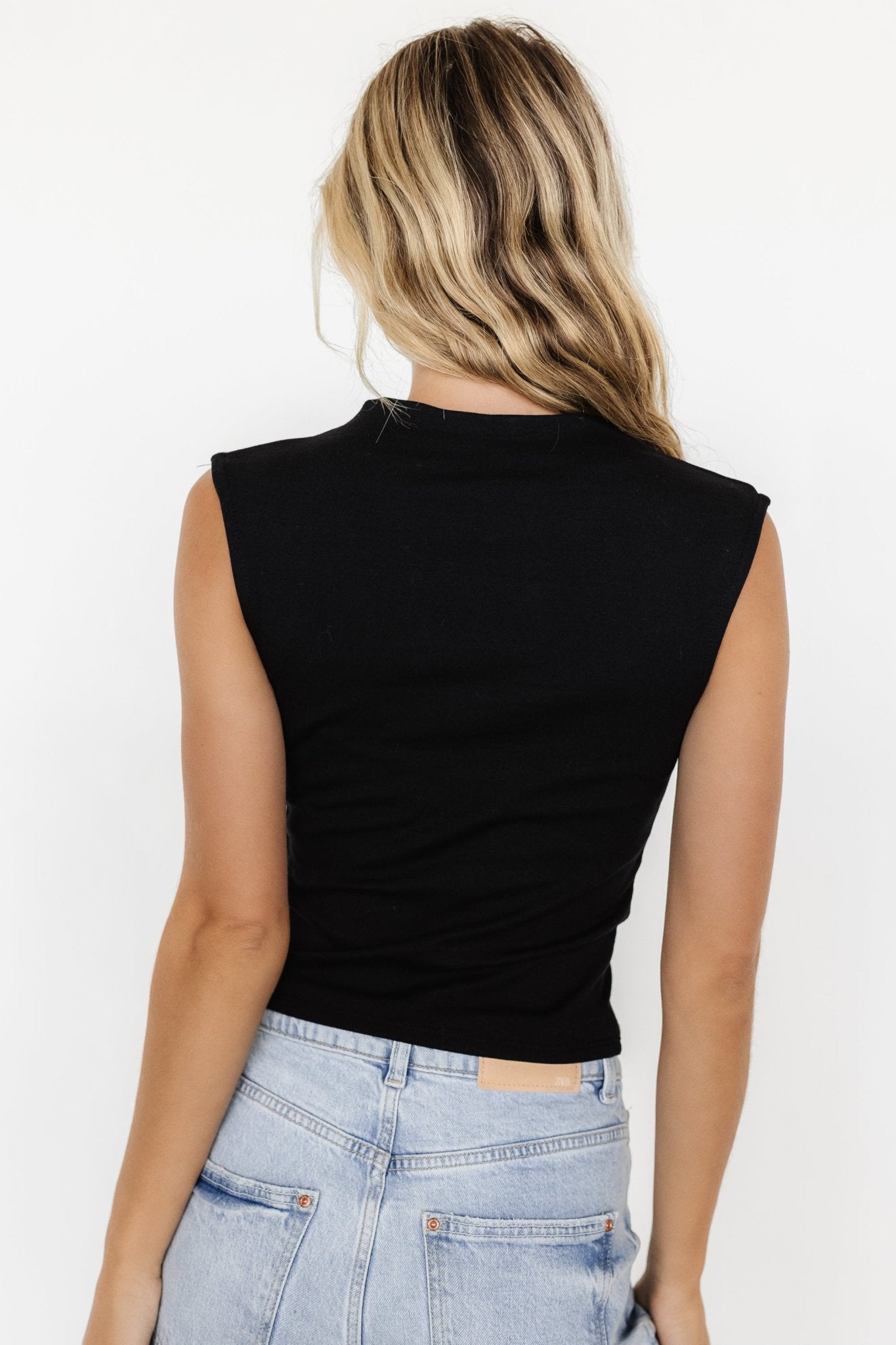 Jean Sleeveless Top | Black Manchester Great Sale Cheap Online