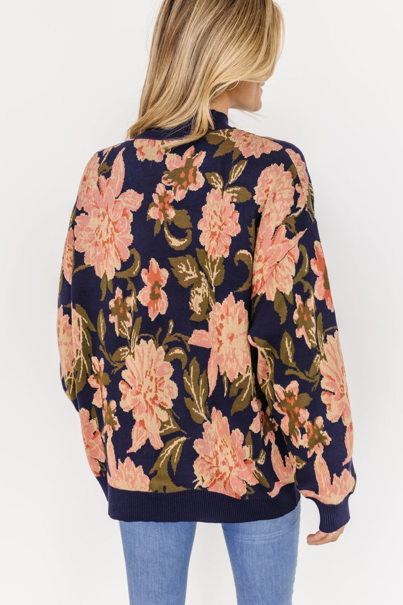 Polly Sweater | Navy Multi Floral Cheapest Online