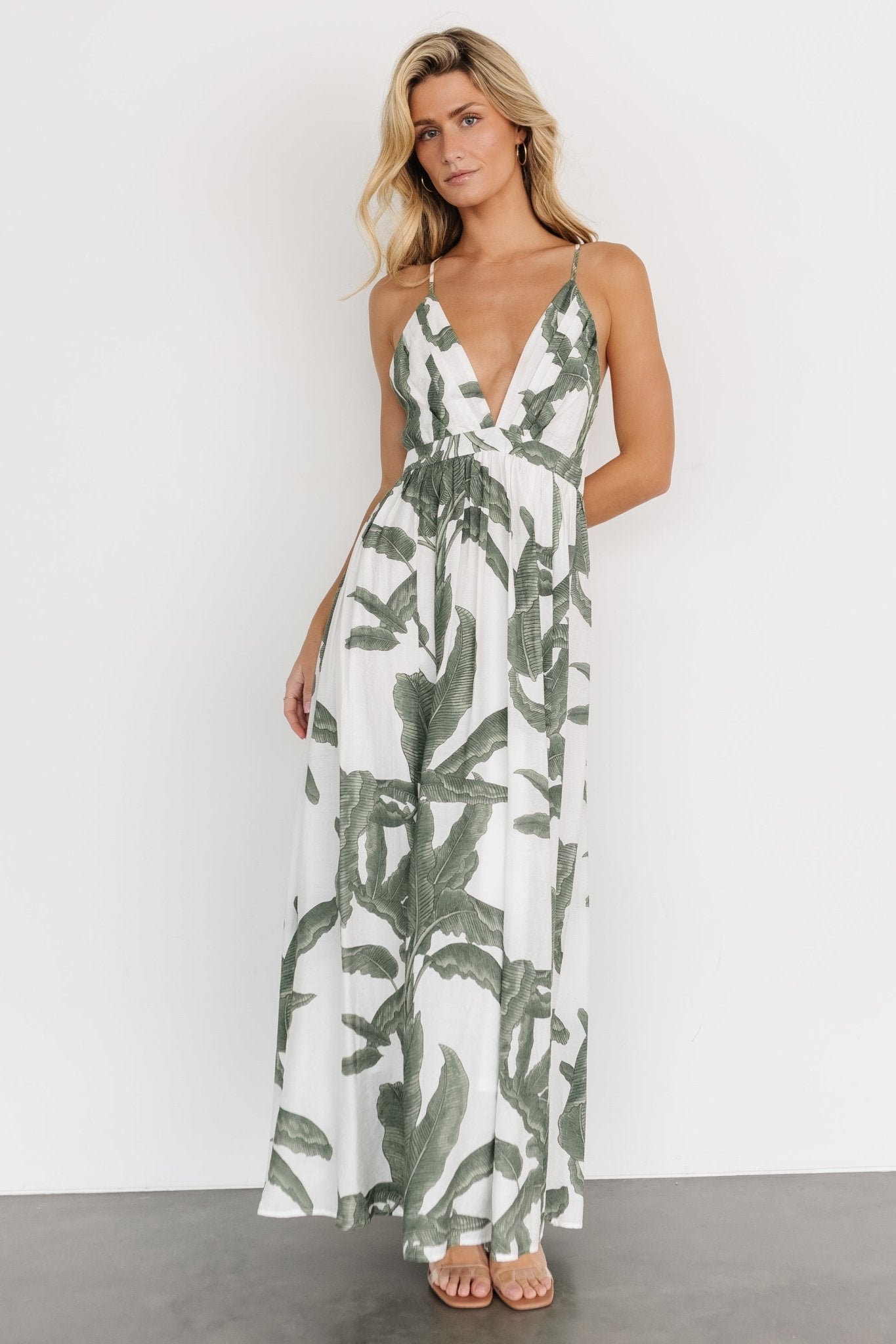 Miramar Maxi Dress | Green Print Cheap Pirce