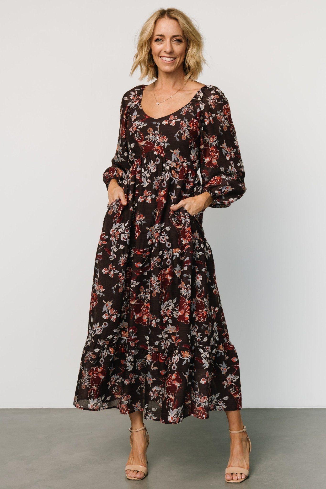 Chantae Maxi Dress | Dark Plum Print Pay With Paypal Cheap Online