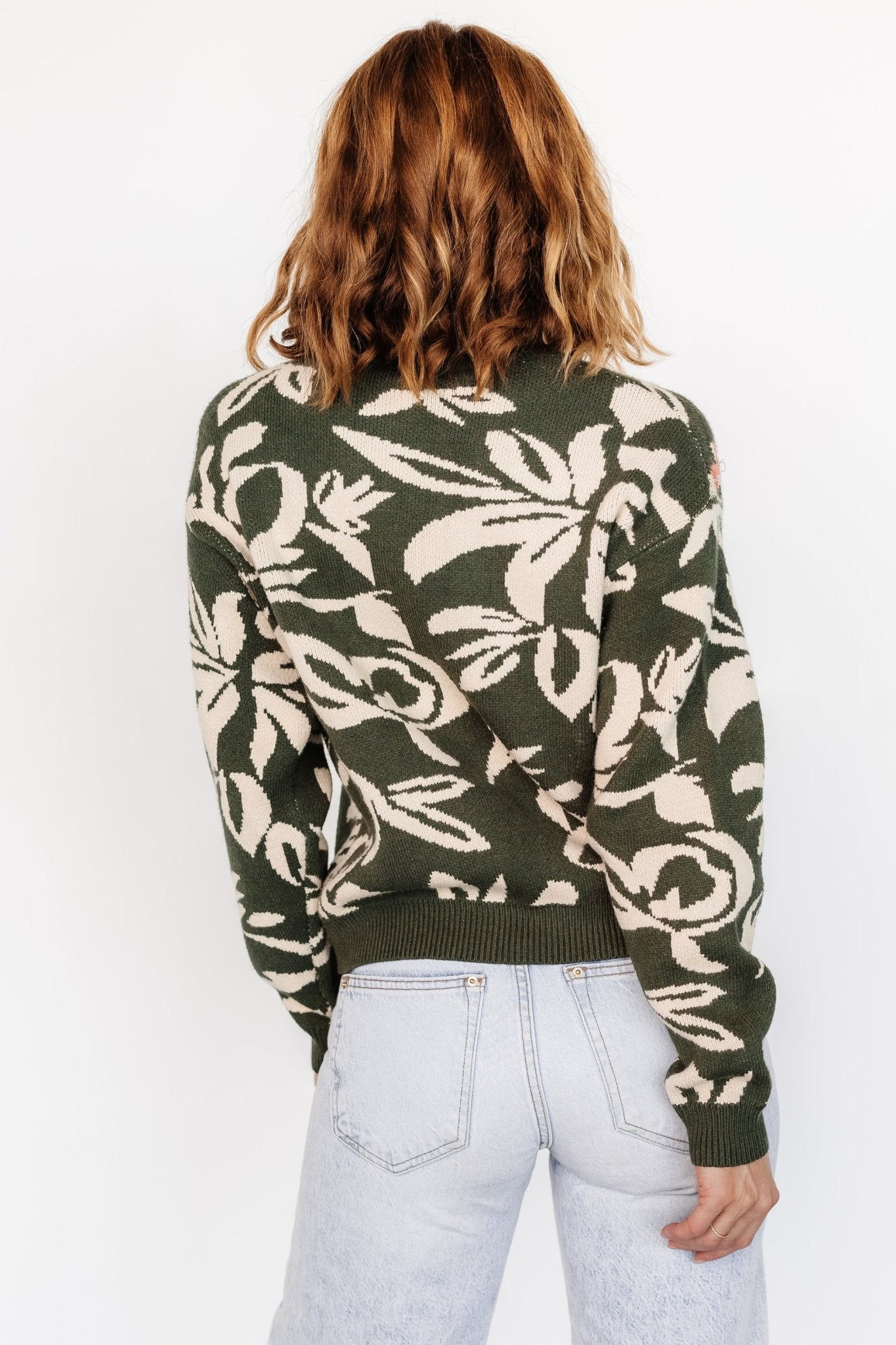 Aiden Sweater | Green Print Free Shipping Cheap Real